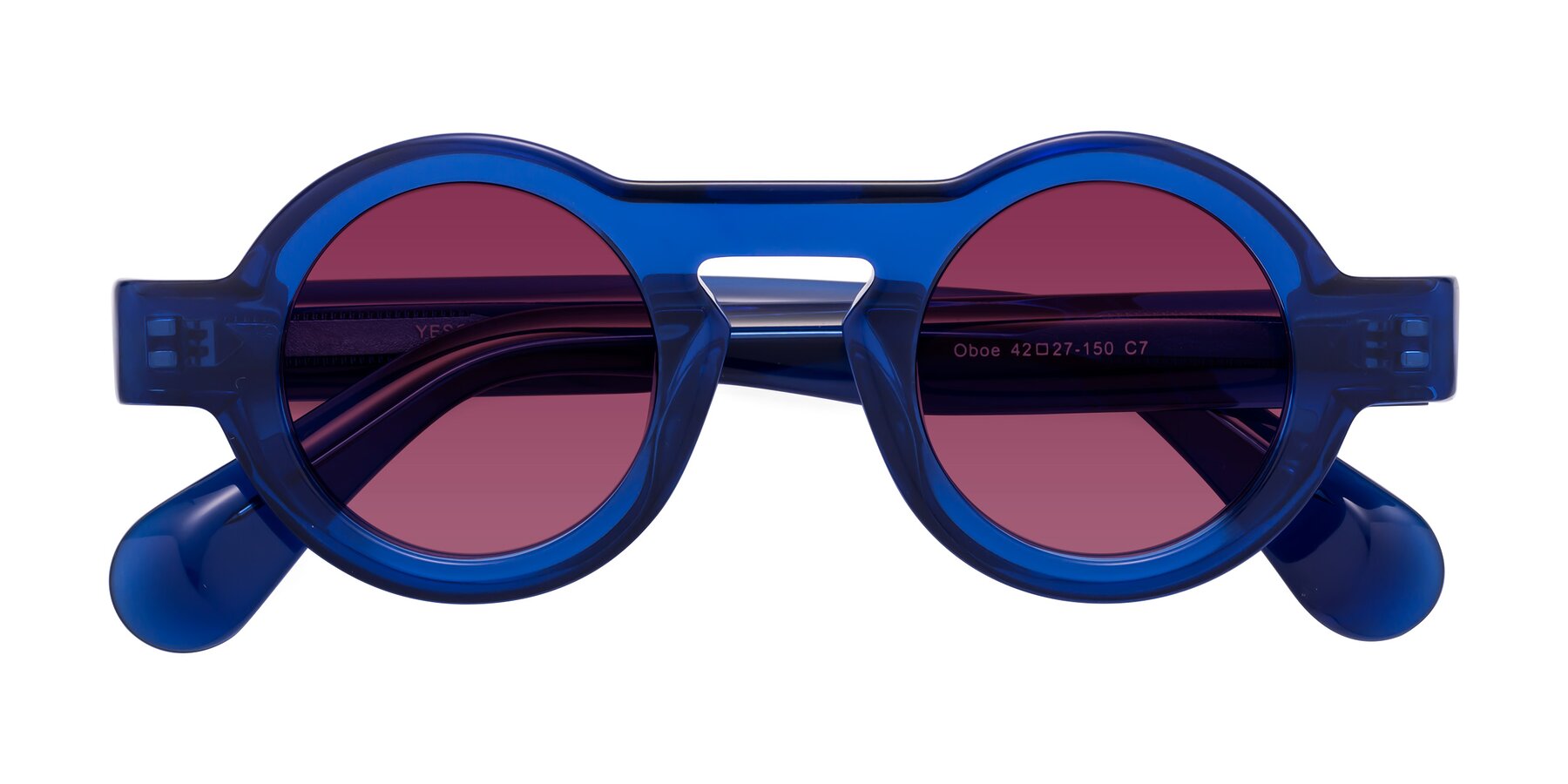 Folded Front of Oboe in Blue with Wine Tinted Lenses