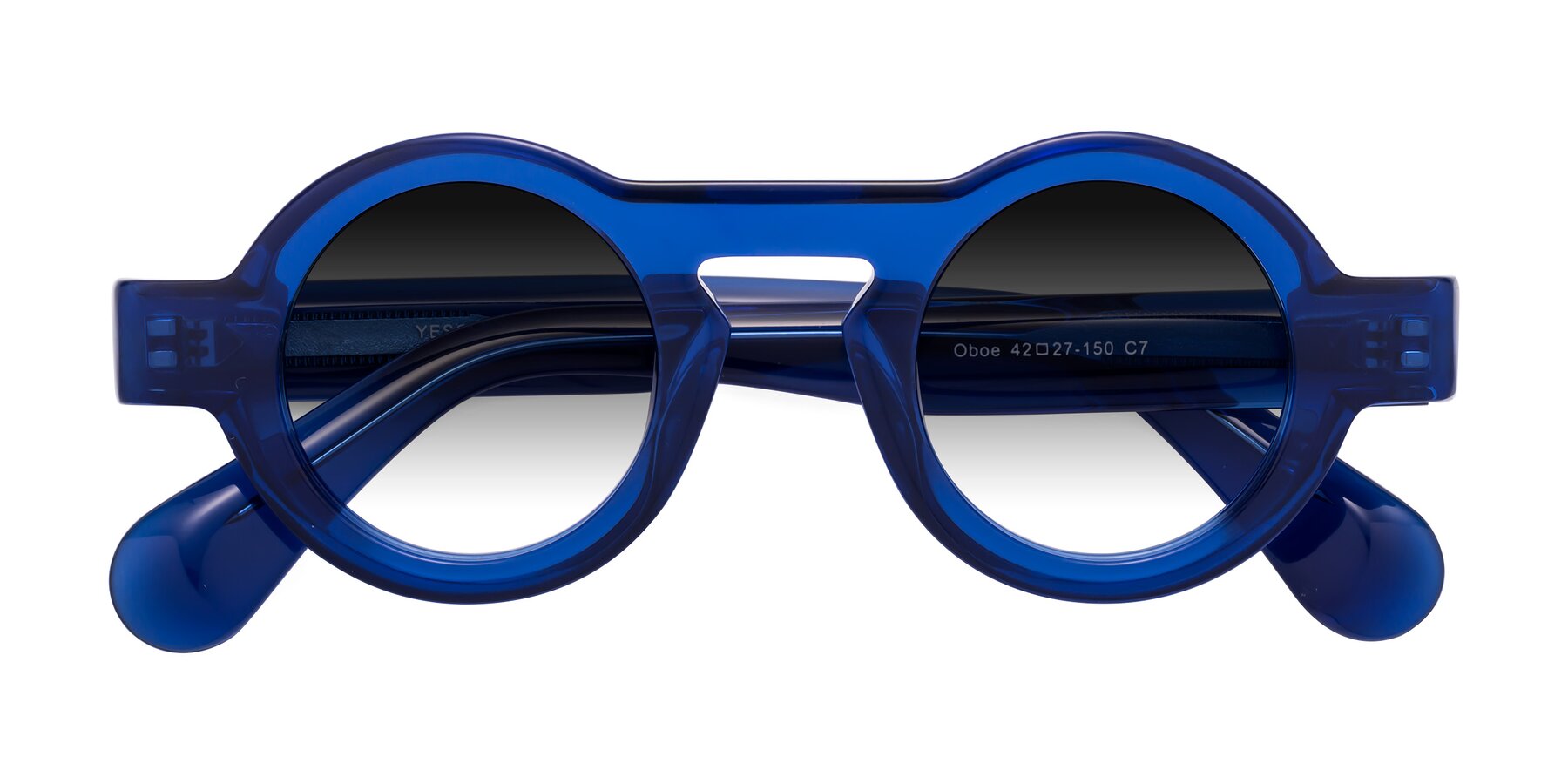 Folded Front of Oboe in Blue with Gray Gradient Lenses