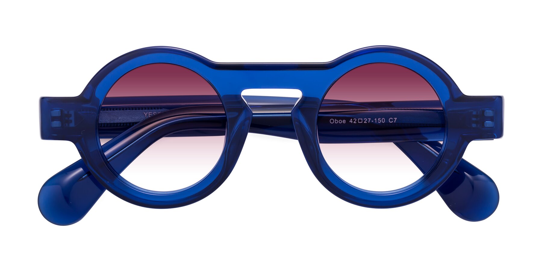 Folded Front of Oboe in Blue with Wine Gradient Lenses
