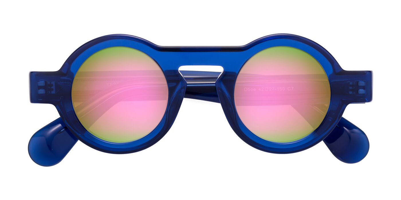 Oboe - Blue Flash Mirrored Sunglasses