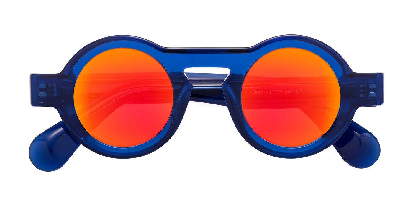 Oboe - Blue Flash Mirrored Sunglasses