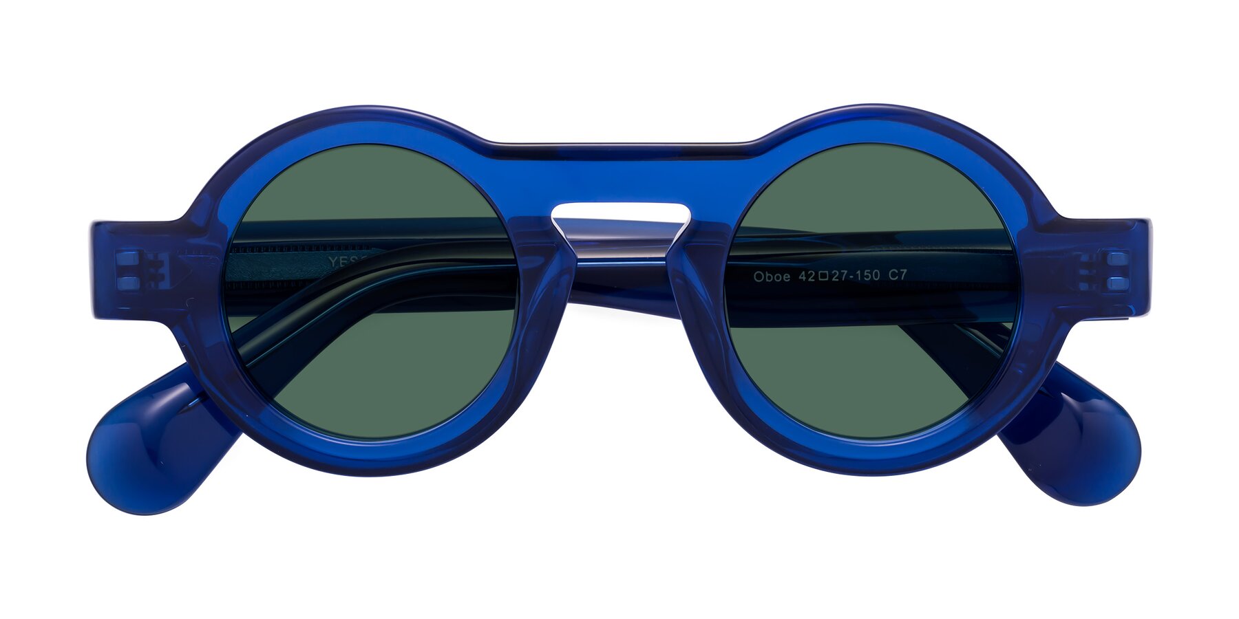 Folded Front of Oboe in Blue with Green Polarized Lenses