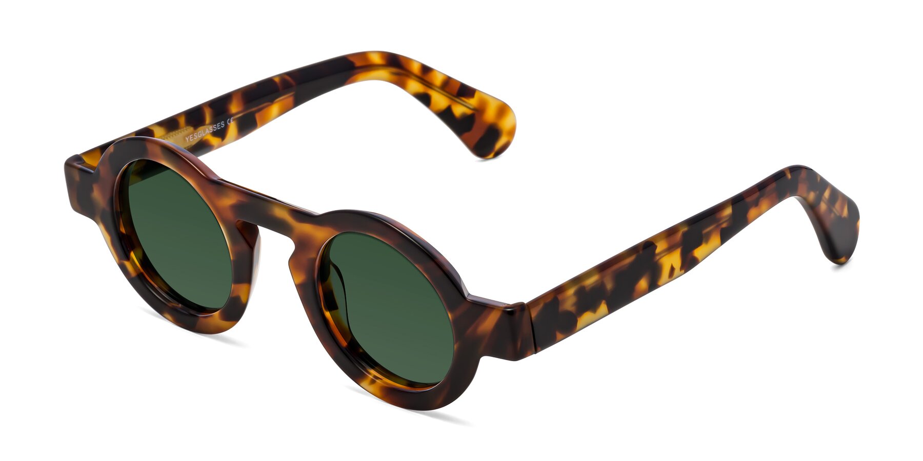 Angle of Oboe in Tortoise with Green Tinted Lenses