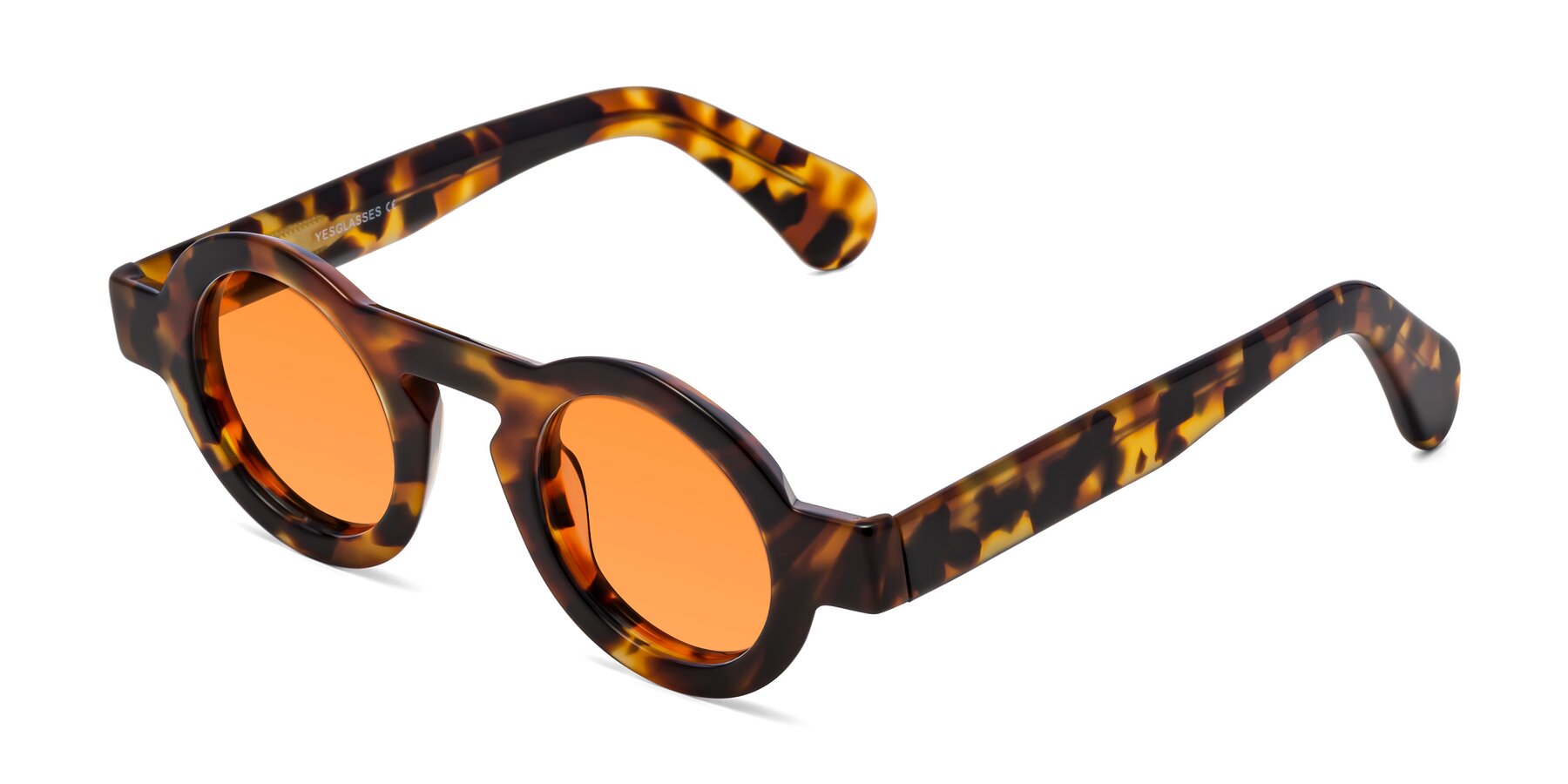 Angle of Oboe in Tortoise with Orange Tinted Lenses