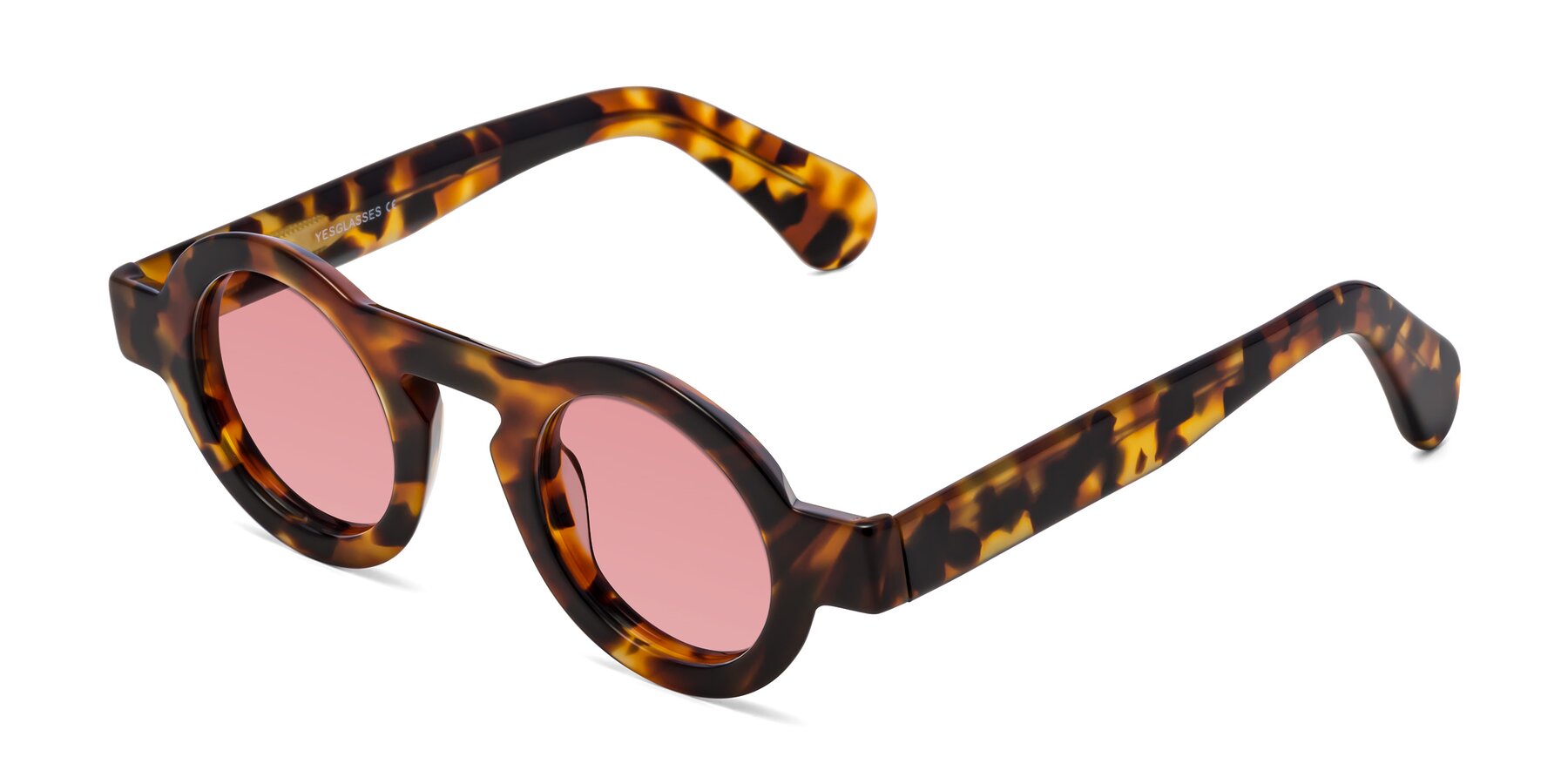 Angle of Oboe in Tortoise with Medium Garnet Tinted Lenses