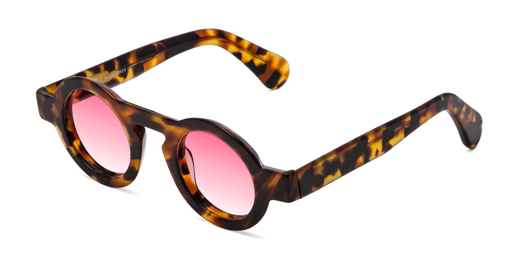 Angle of Oboe in Tortoise with Pink Gradient Lenses