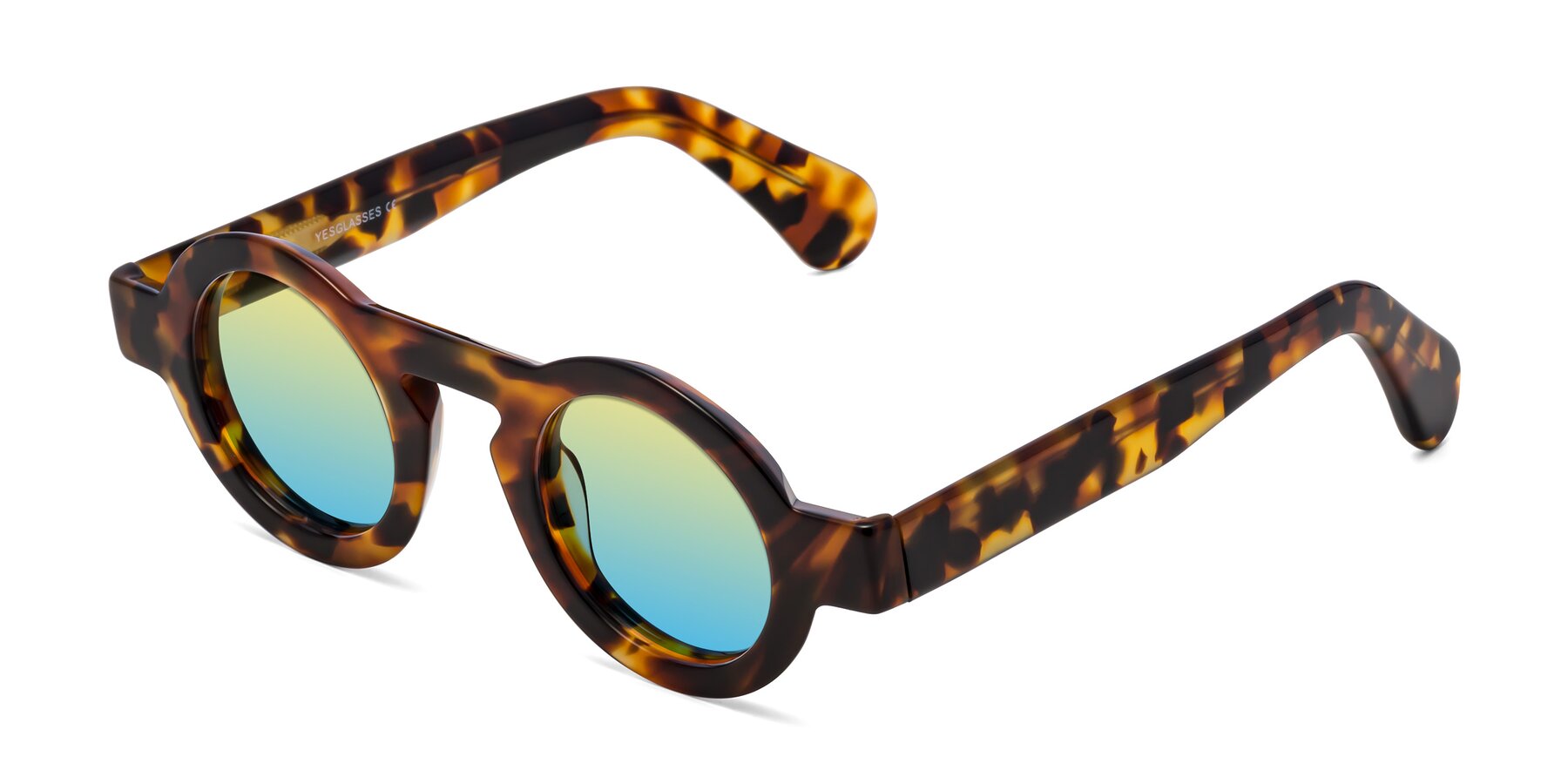 Angle of Oboe in Tortoise with Yellow / Blue Gradient Lenses