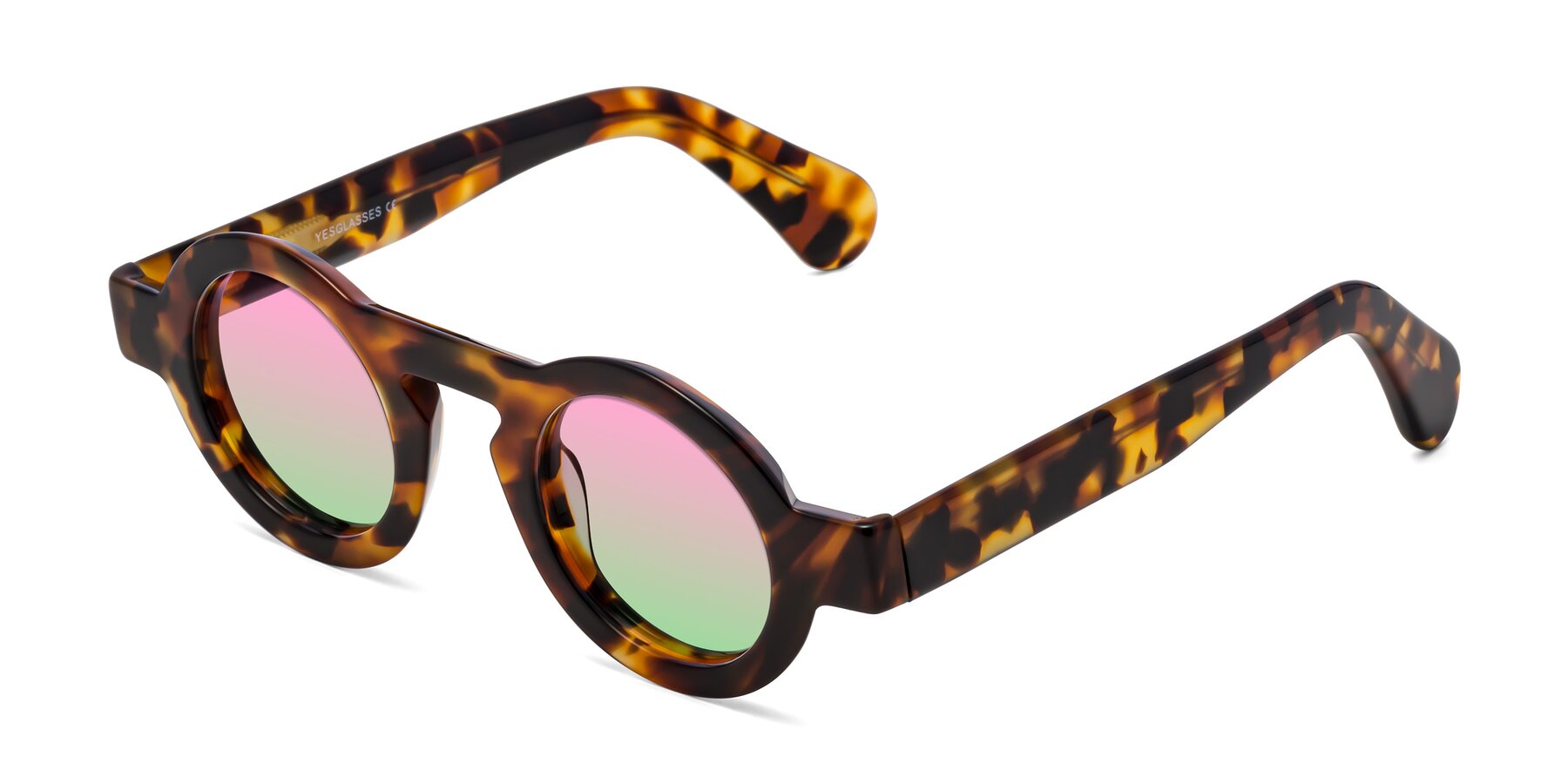 Angle of Oboe in Tortoise with Pink / Green Gradient Lenses
