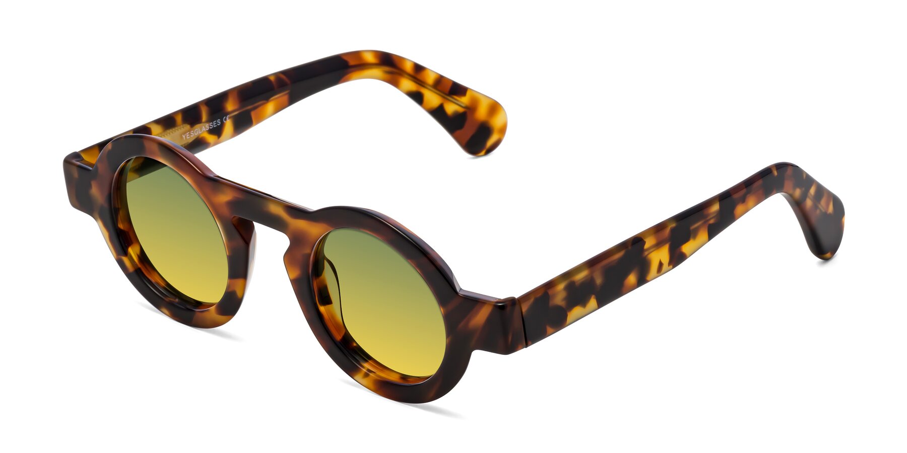 Angle of Oboe in Tortoise with Green / Yellow Gradient Lenses