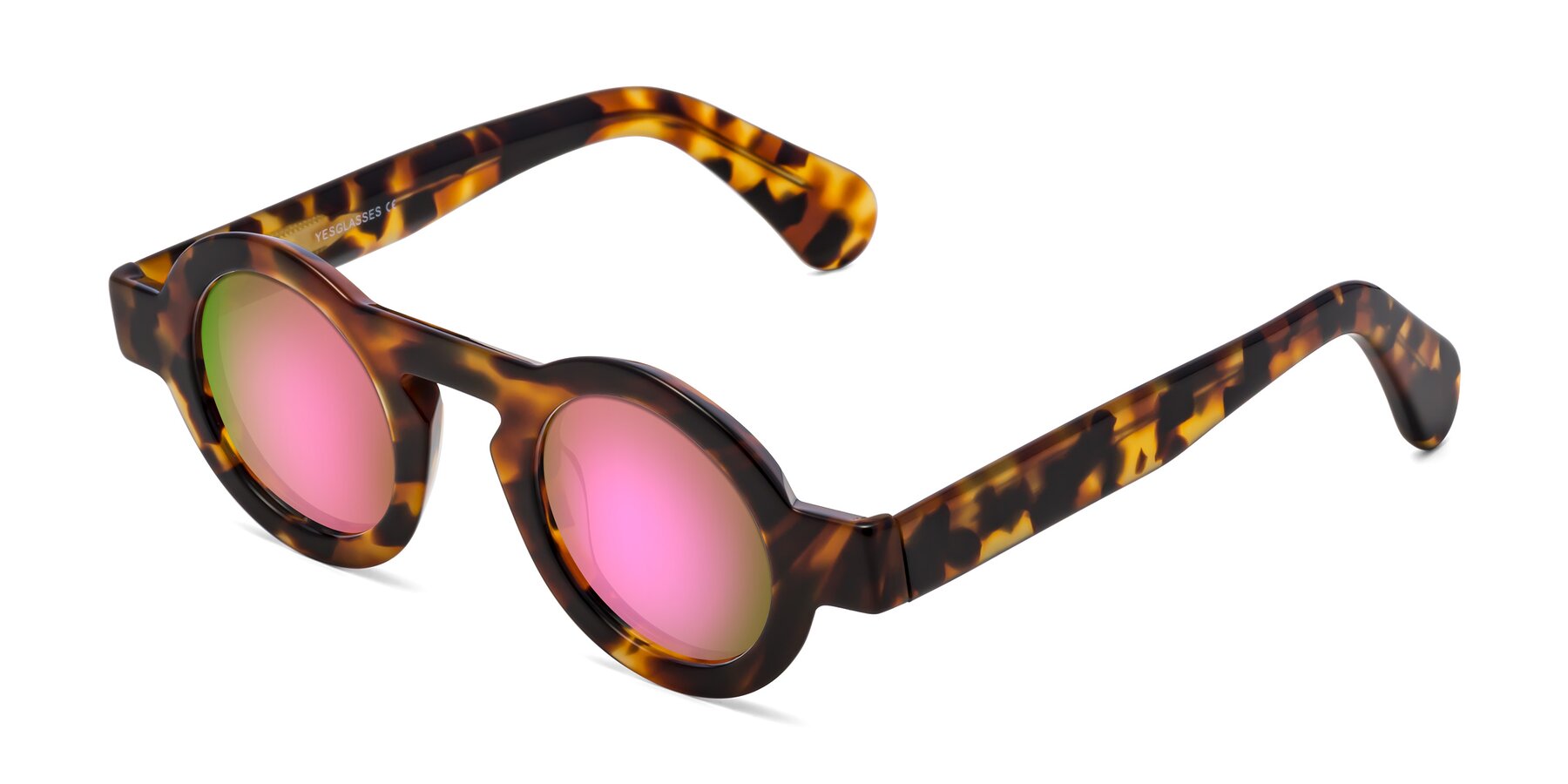 Angle of Oboe in Tortoise with Pink Mirrored Lenses