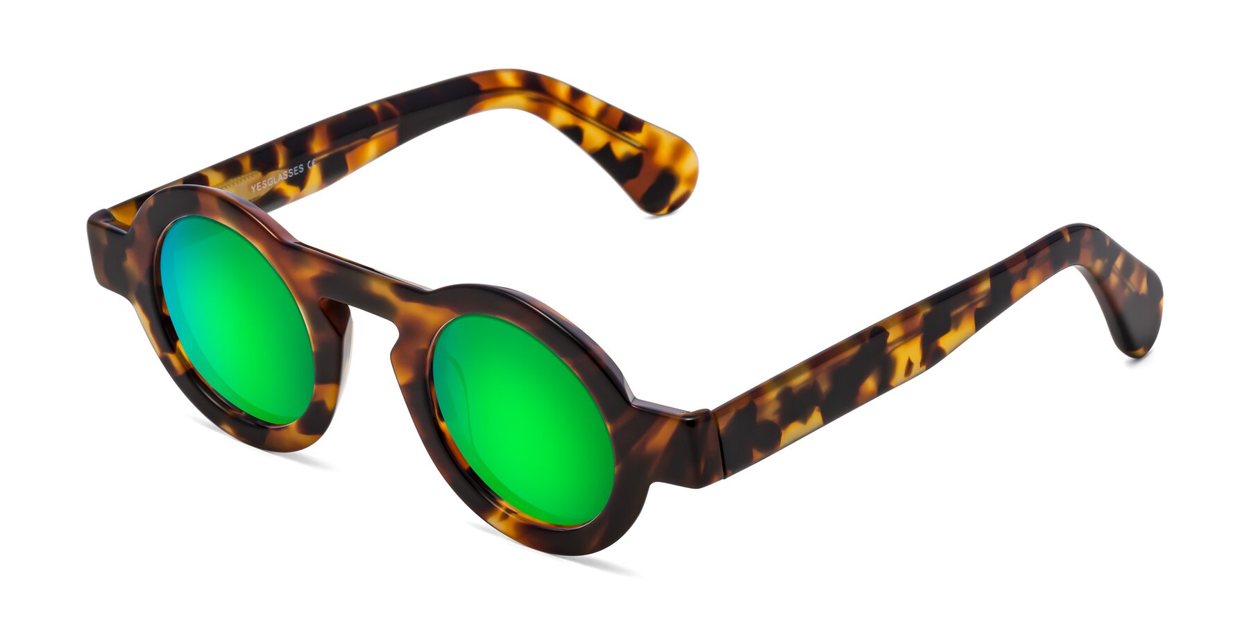 Angle of Oboe in Tortoise with Green Mirrored Lenses