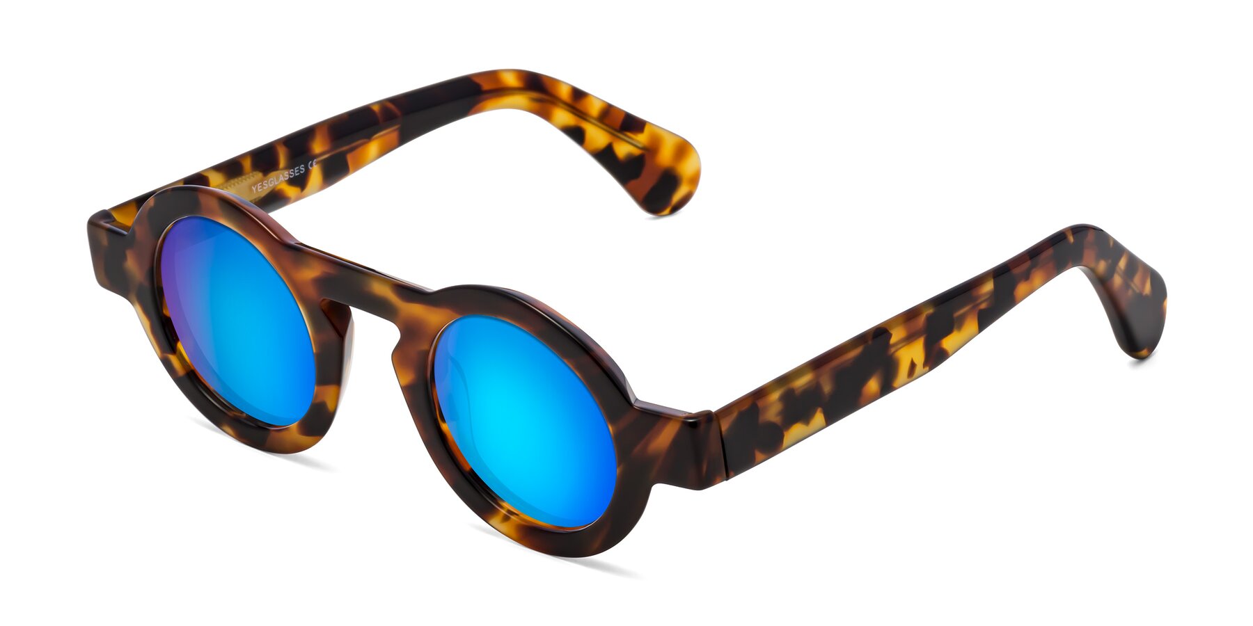Angle of Oboe in Tortoise with Blue Mirrored Lenses