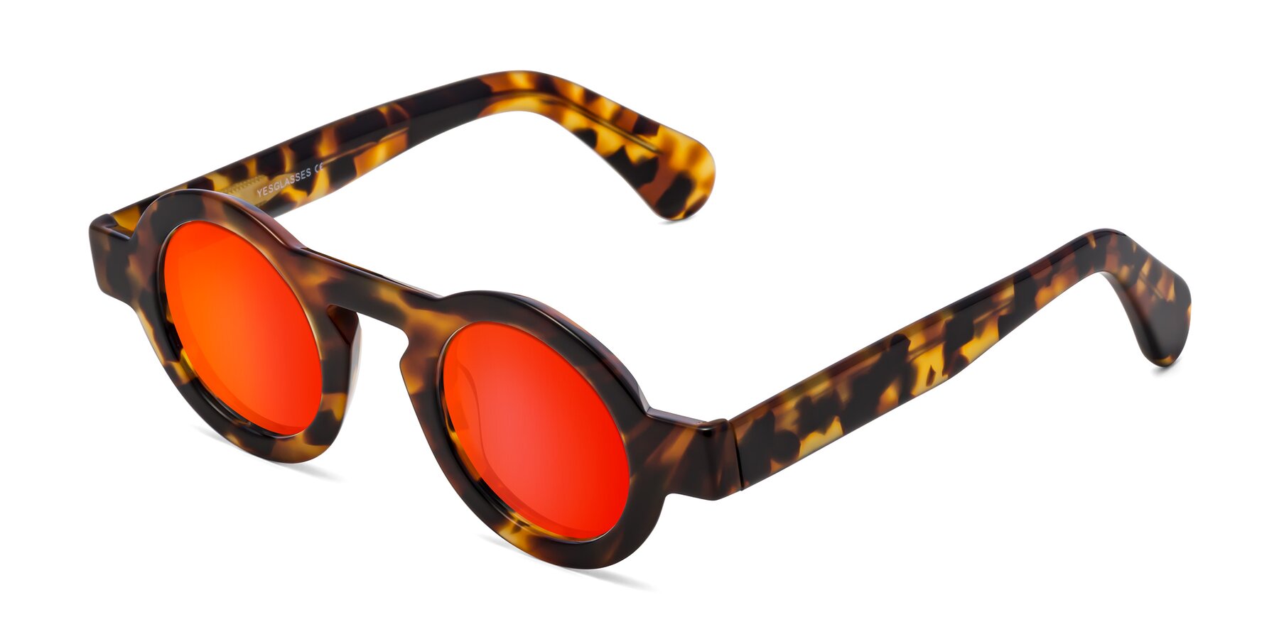 Angle of Oboe in Tortoise with Red Gold Mirrored Lenses