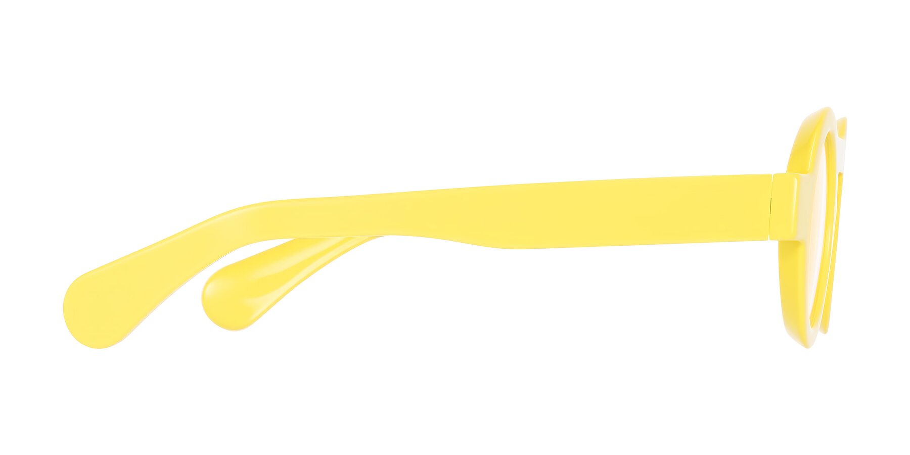 Side of Oboe in Lemon Yellow with Clear Eyeglass Lenses