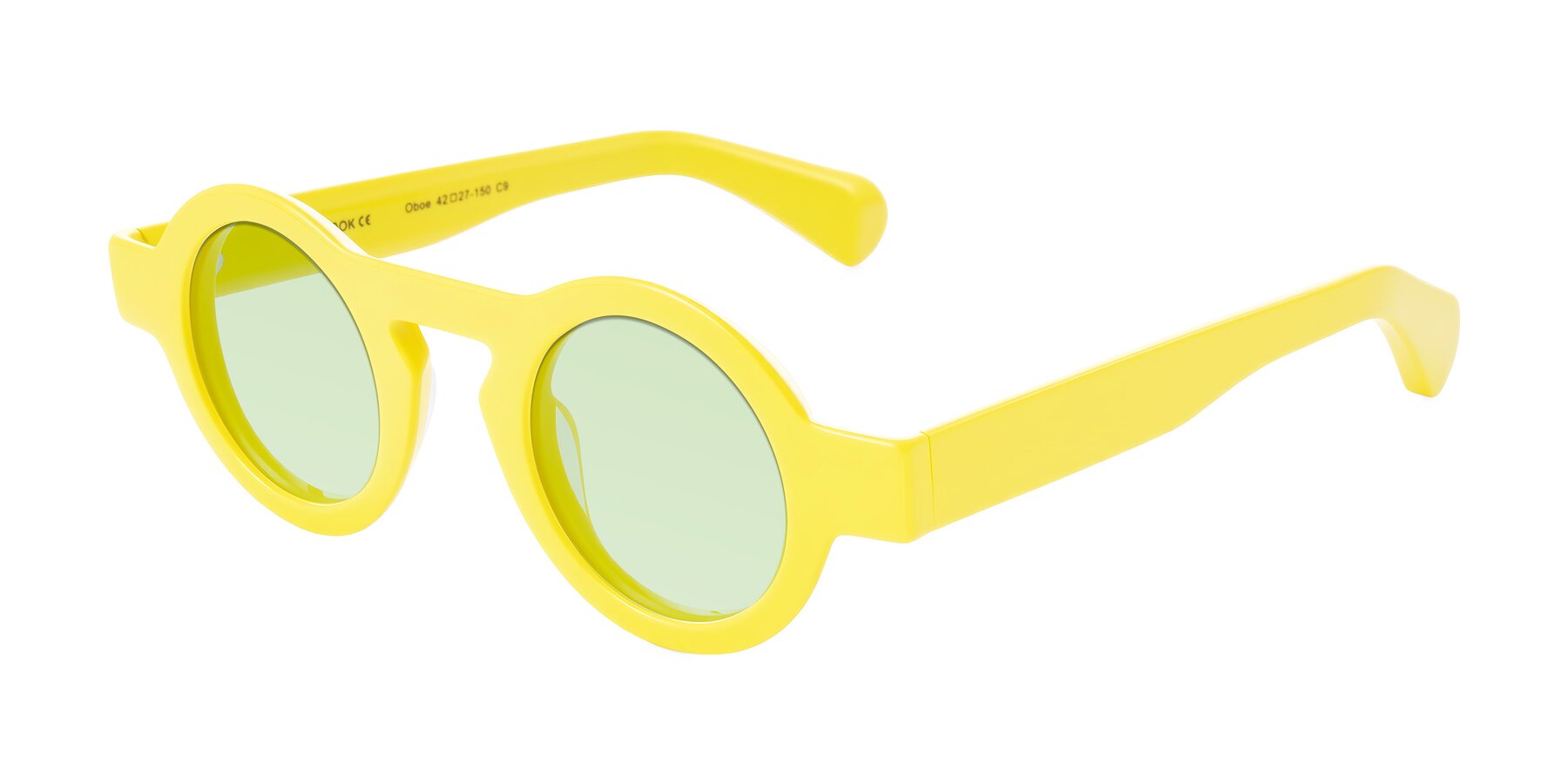 Angle of Oboe in Lemon Yellow with Light Green Tinted Lenses