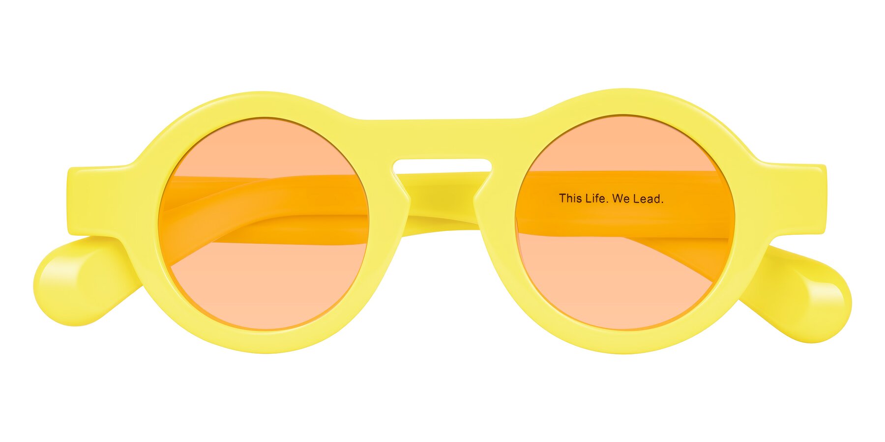 Folded Front of Oboe in Lemon Yellow with Light Orange Tinted Lenses