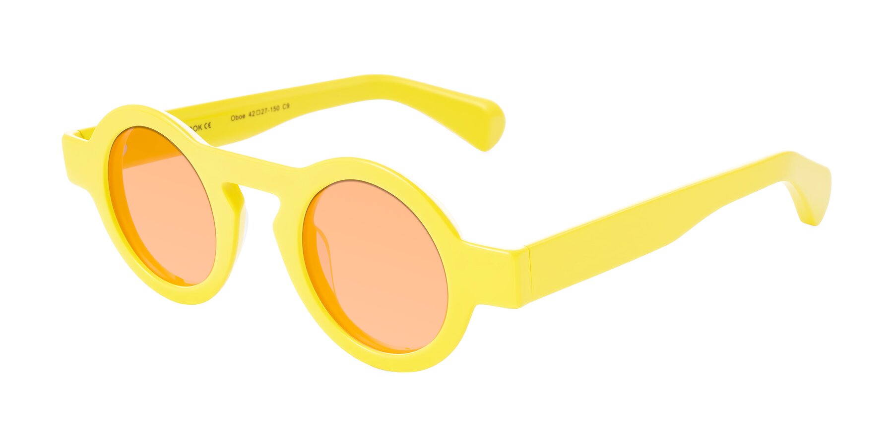 Angle of Oboe in Lemon Yellow with Light Orange Tinted Lenses