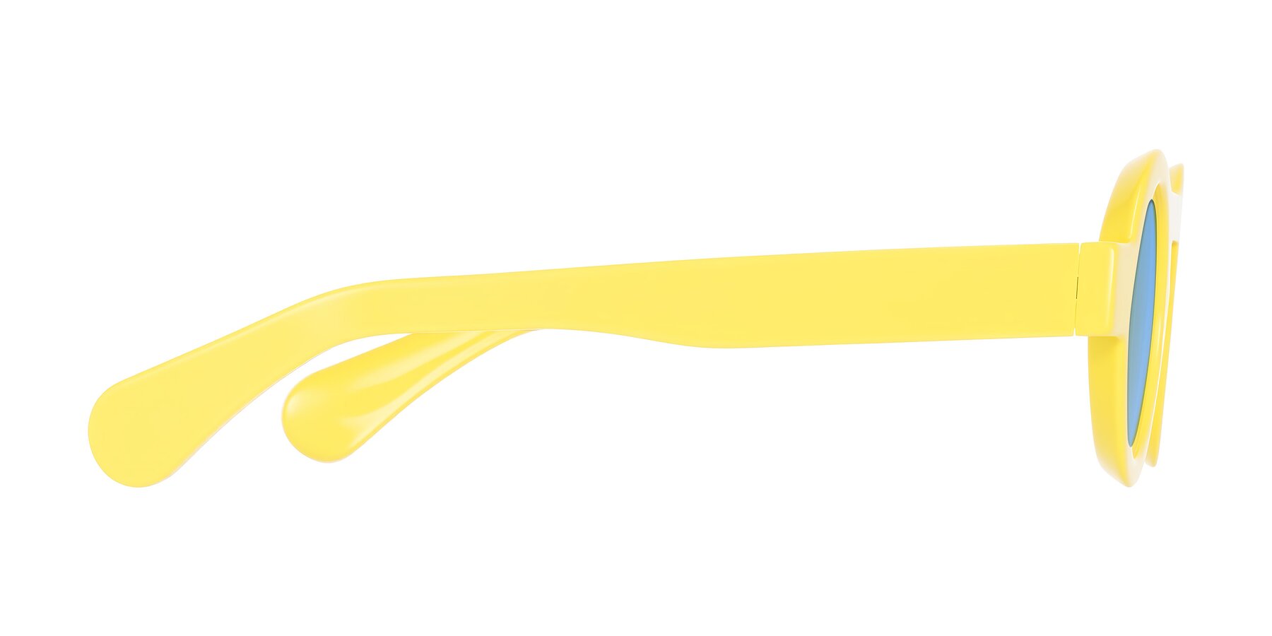 Side of Oboe in Lemon Yellow with Medium Blue Tinted Lenses