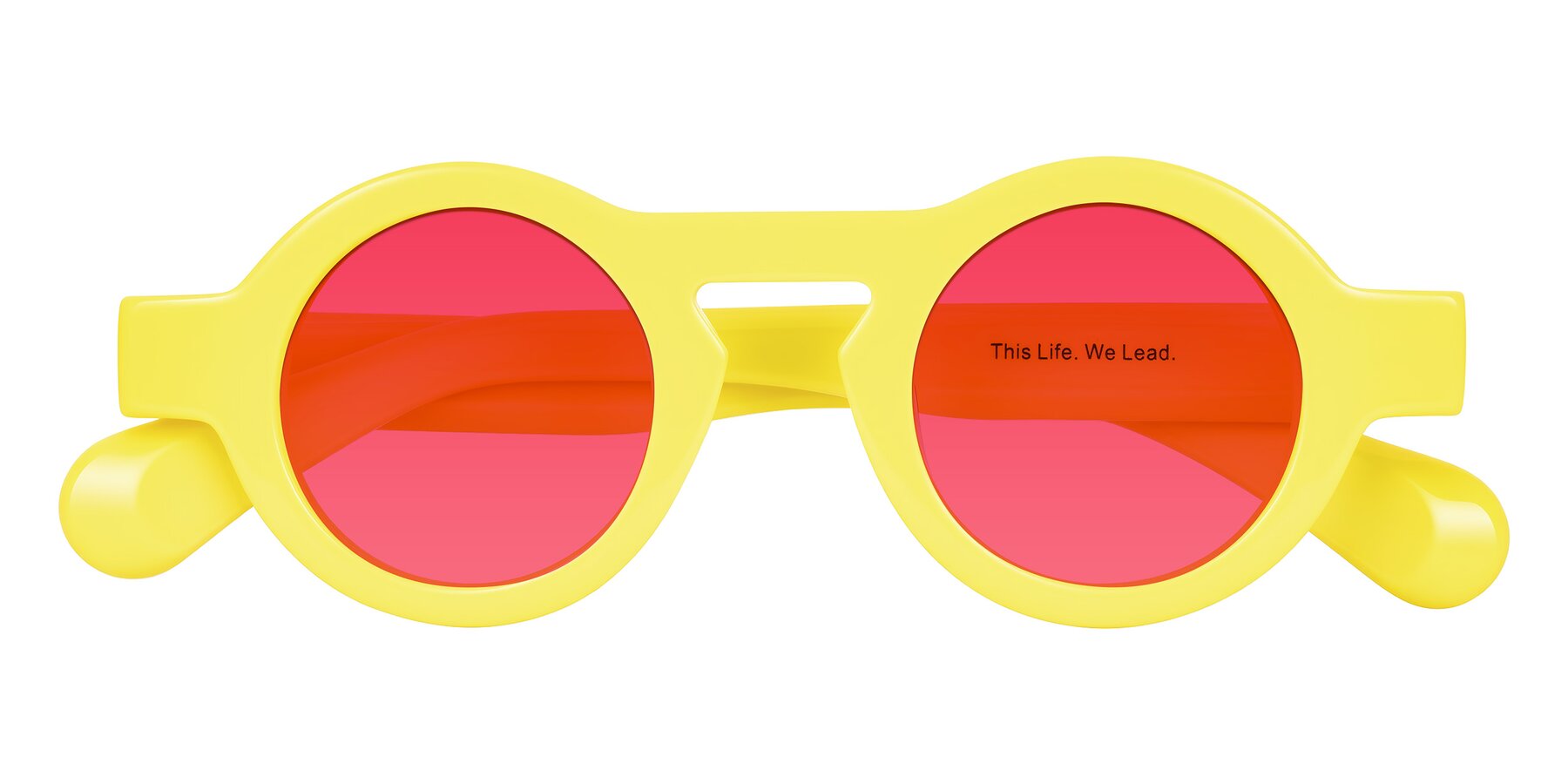 Folded Front of Oboe in Lemon Yellow with Red Tinted Lenses