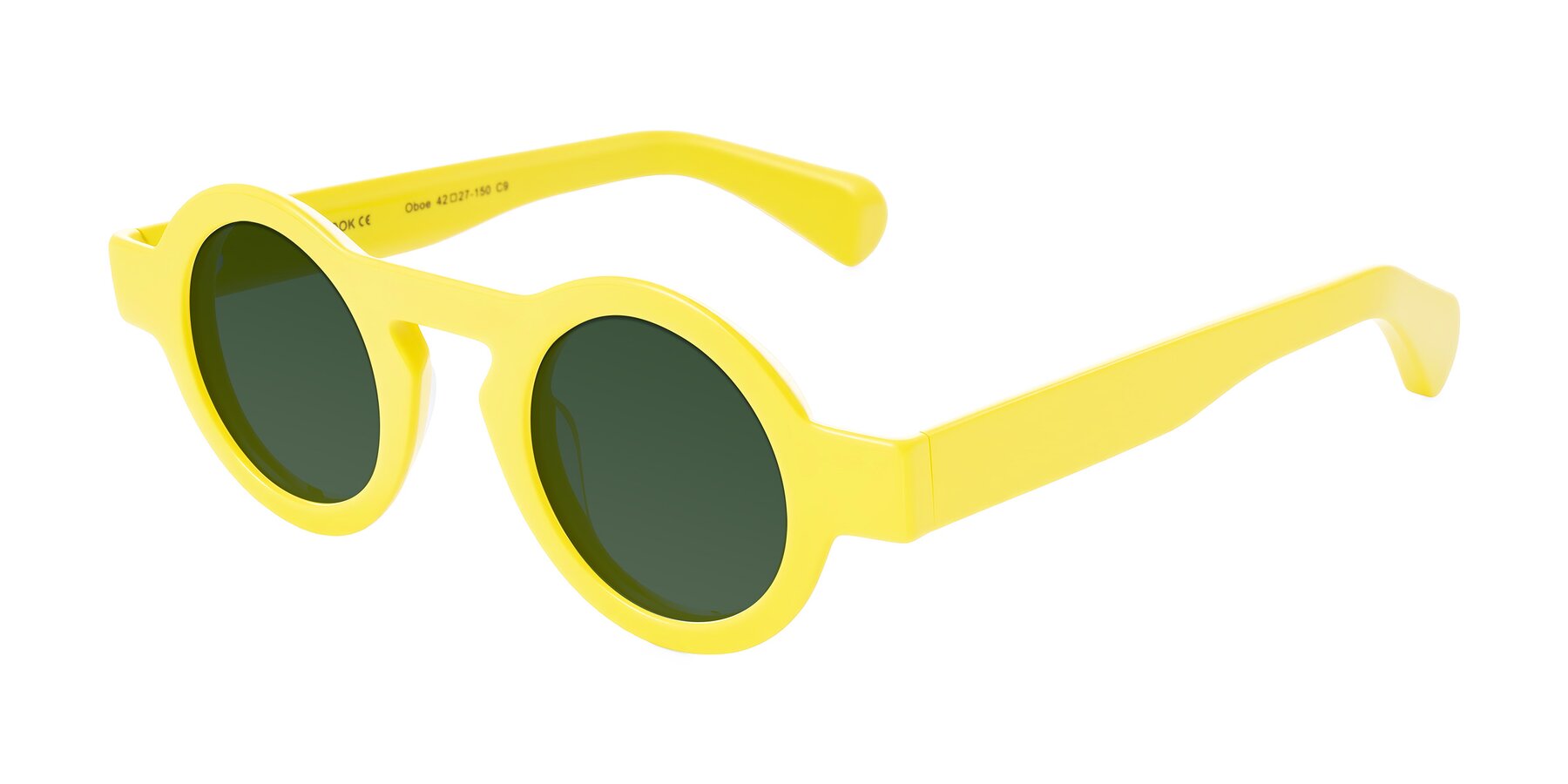 Angle of Oboe in Lemon Yellow with Green Tinted Lenses