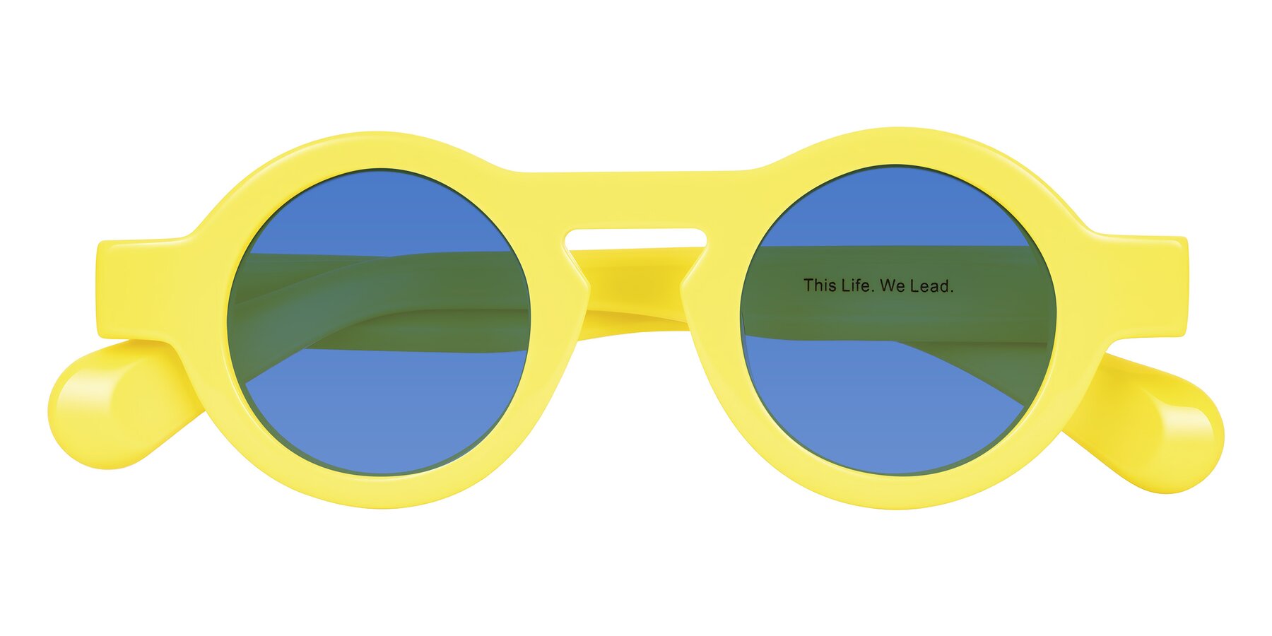 Folded Front of Oboe in Lemon Yellow with Blue Tinted Lenses