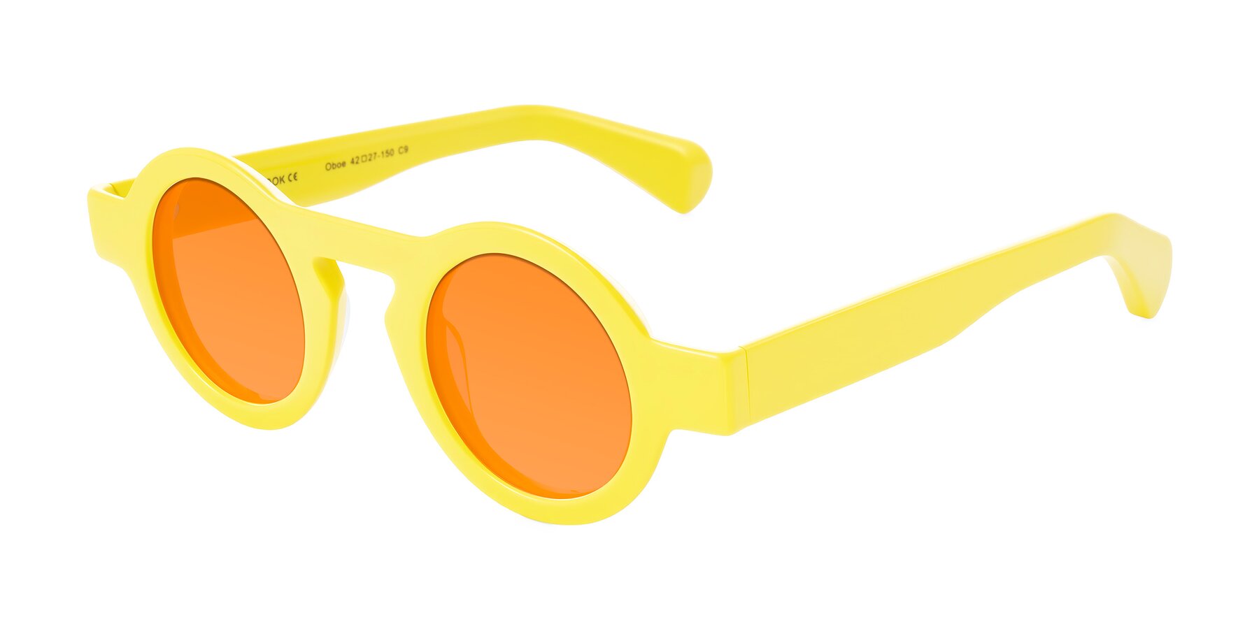 Angle of Oboe in Lemon Yellow with Orange Tinted Lenses