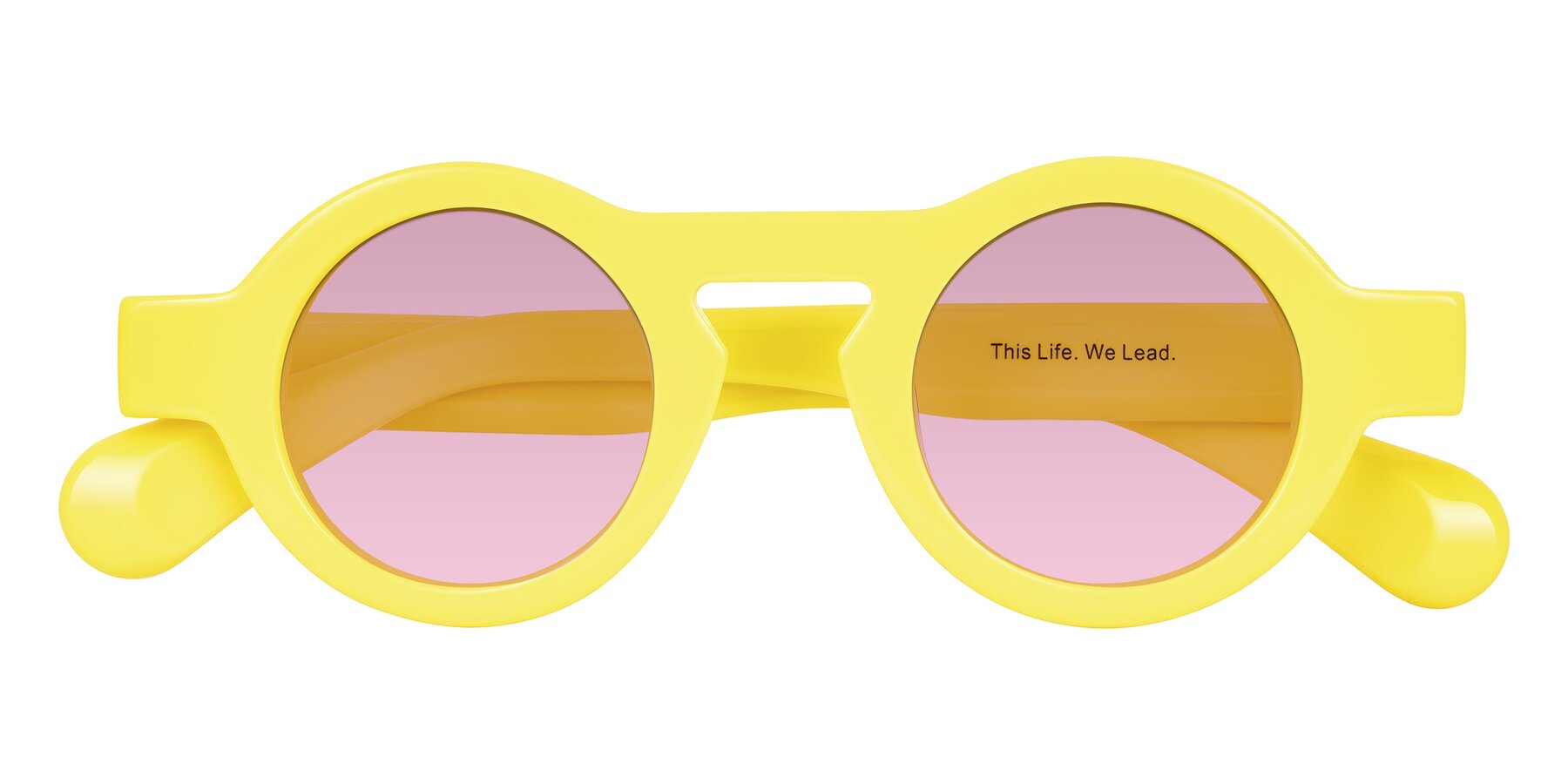 Folded Front of Oboe in Lemon Yellow with Light Wine Tinted Lenses
