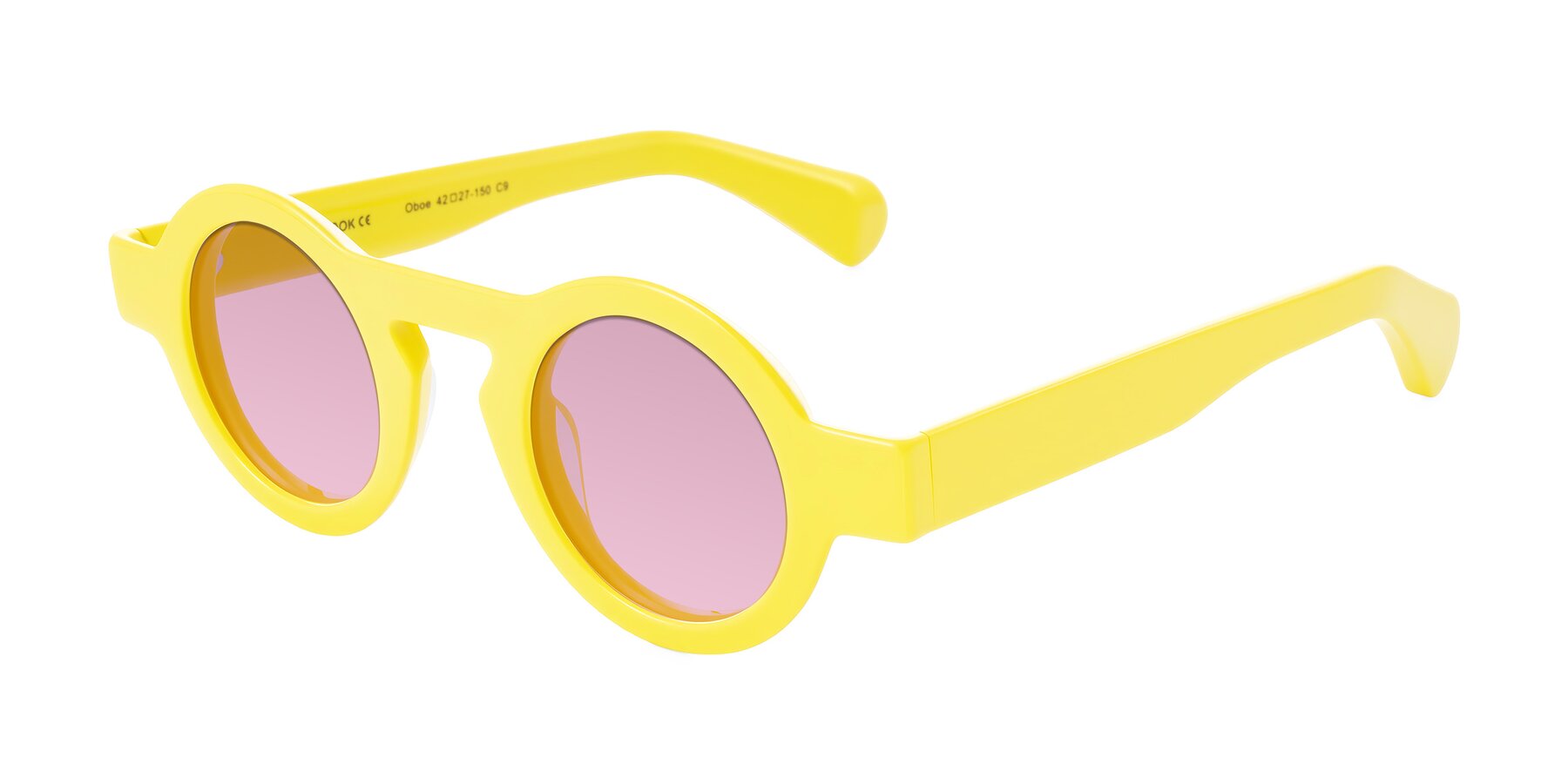 Angle of Oboe in Lemon Yellow with Light Wine Tinted Lenses