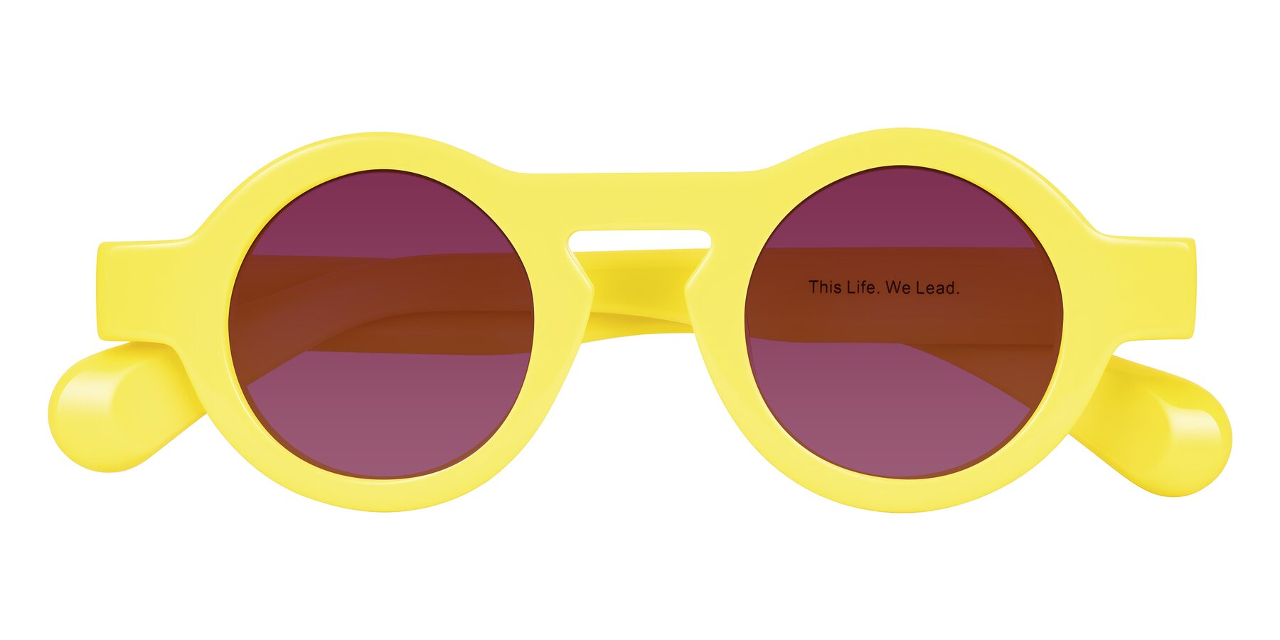 Folded Front of Oboe in Lemon Yellow with Wine Tinted Lenses