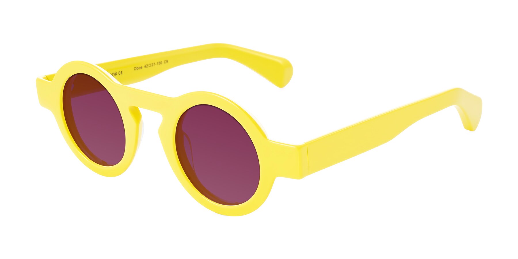 Angle of Oboe in Lemon Yellow with Wine Tinted Lenses