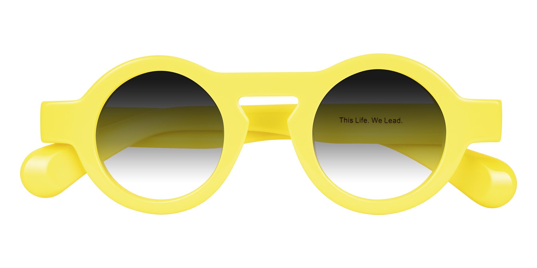 Folded Front of Oboe in Lemon Yellow with Gray Gradient Lenses