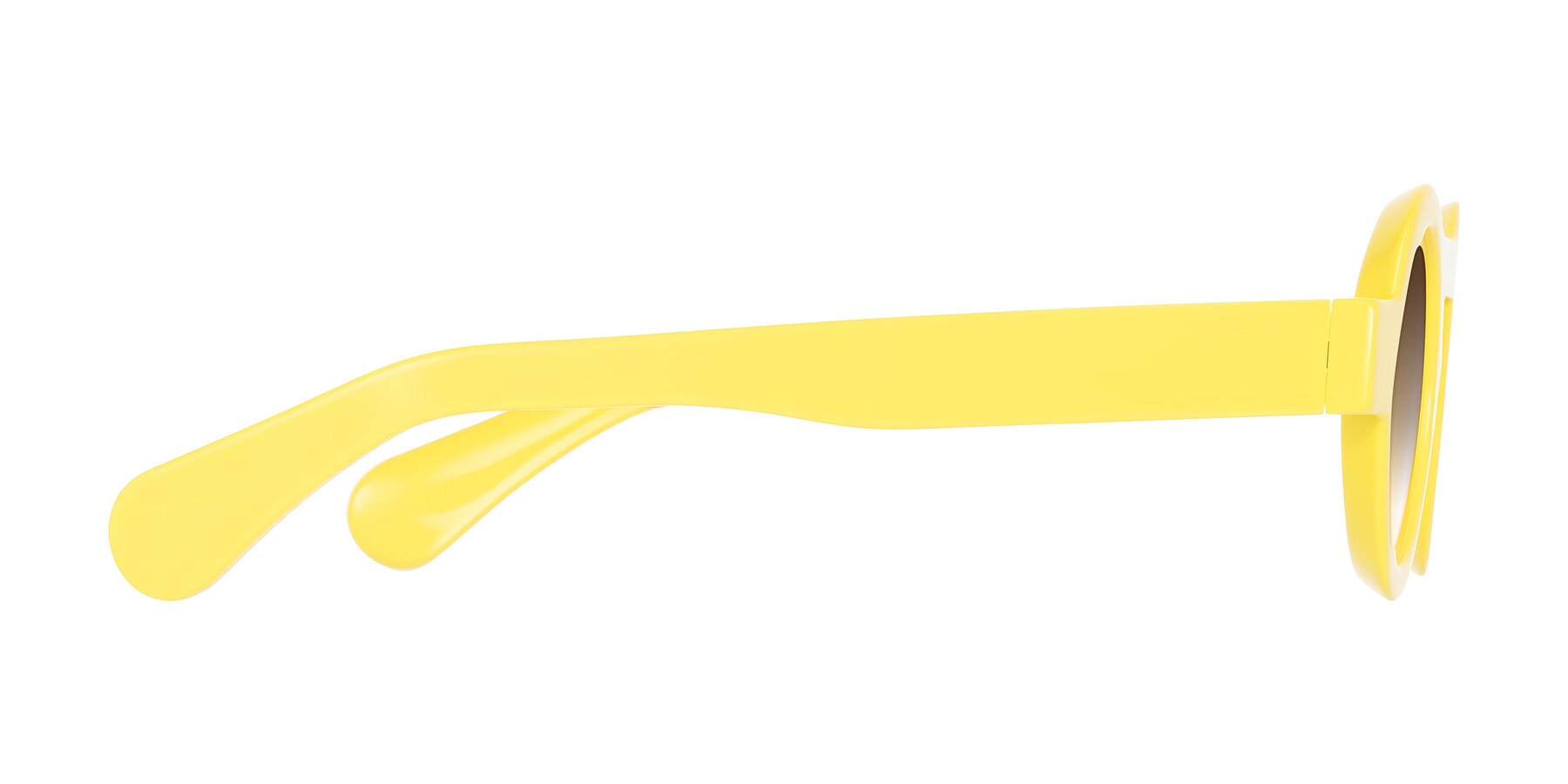 Side of Oboe in Lemon Yellow with Brown Gradient Lenses