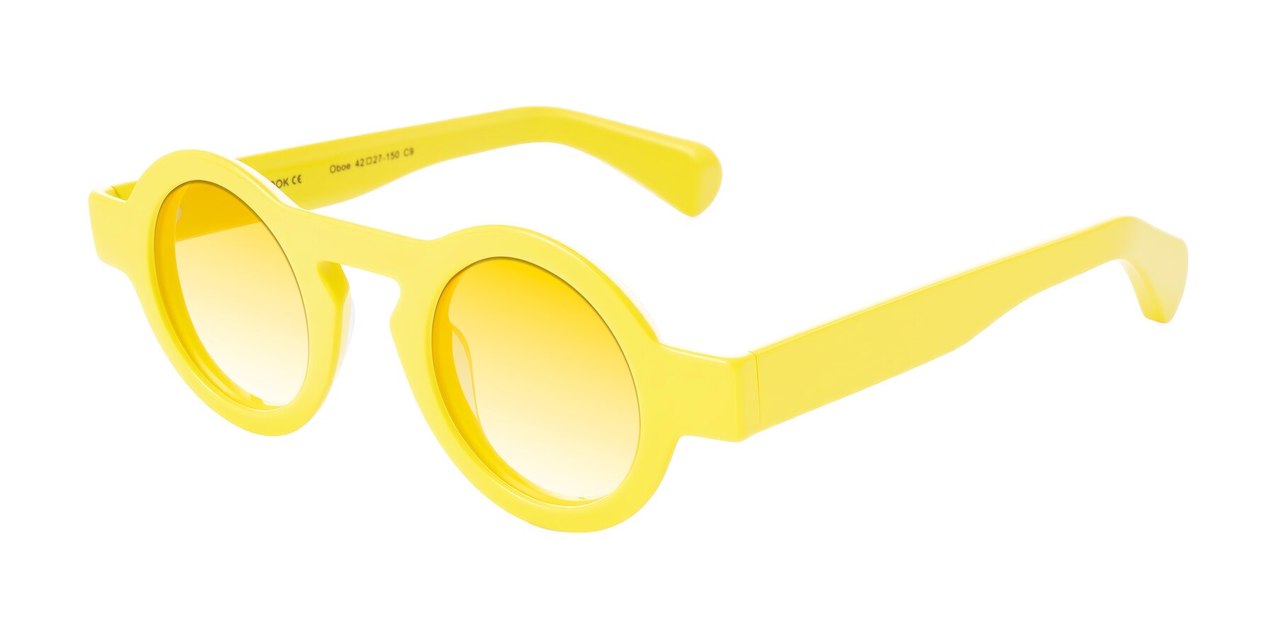 Angle of Oboe in Lemon Yellow with Yellow Gradient Lenses