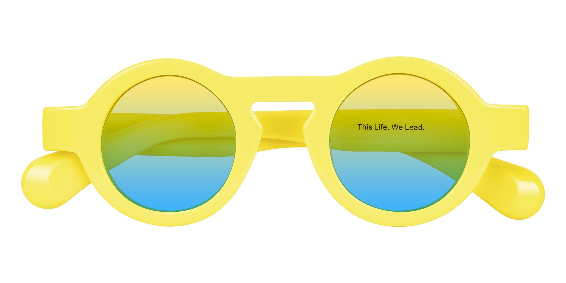 Folded Front of Oboe in Lemon Yellow with Yellow / Blue Gradient Lenses