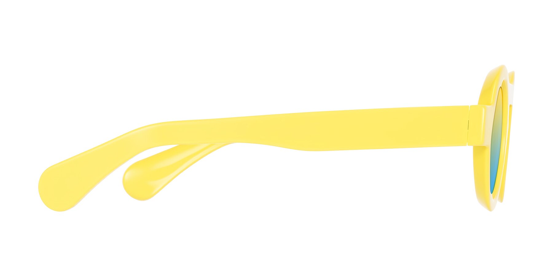 Side of Oboe in Lemon Yellow with Yellow / Blue Gradient Lenses