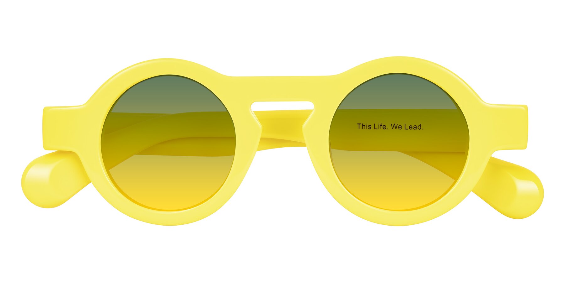 Folded Front of Oboe in Lemon Yellow with Green / Yellow Gradient Lenses
