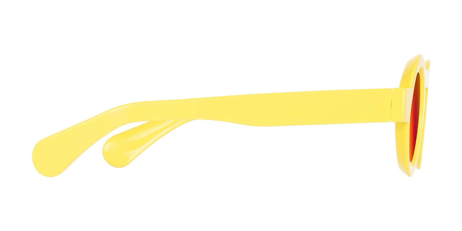Side of Oboe in Lemon Yellow with Red Gold Mirrored Lenses