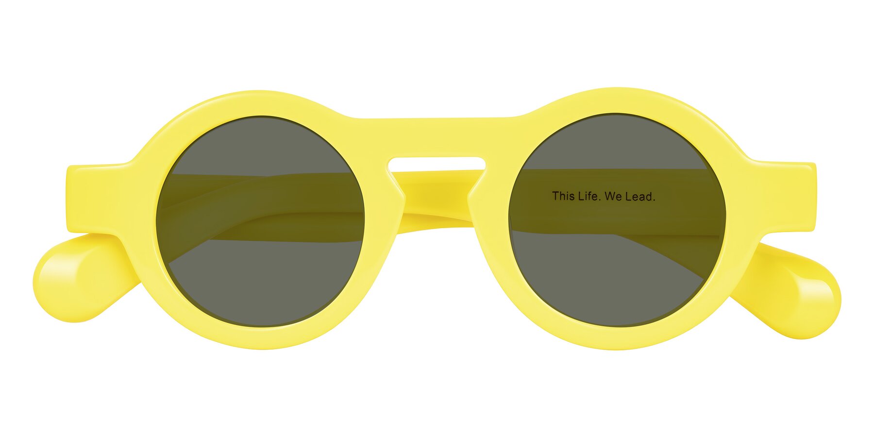 Folded Front of Oboe in Lemon Yellow with Gray Polarized Lenses