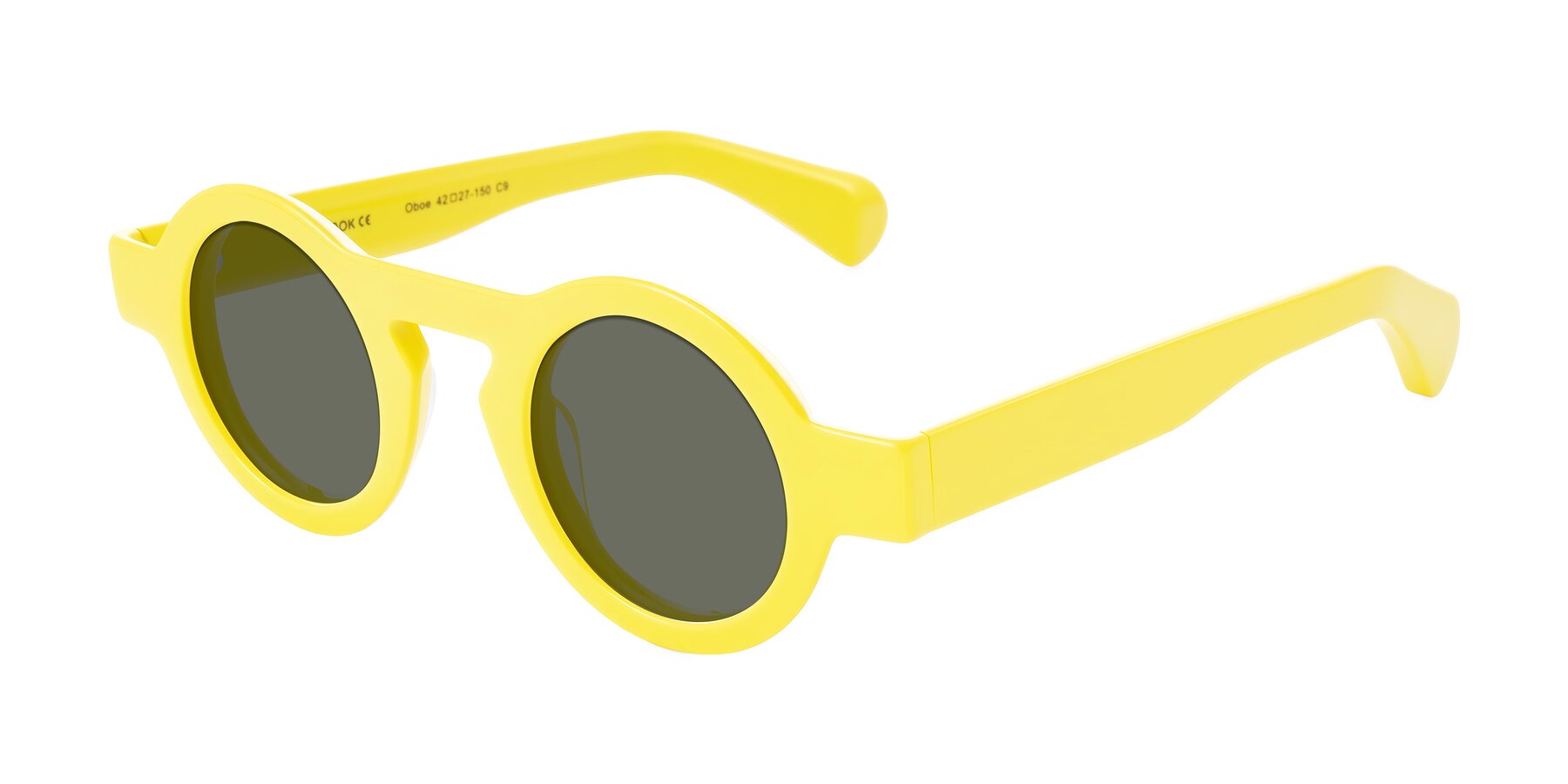 Angle of Oboe in Lemon Yellow with Gray Polarized Lenses