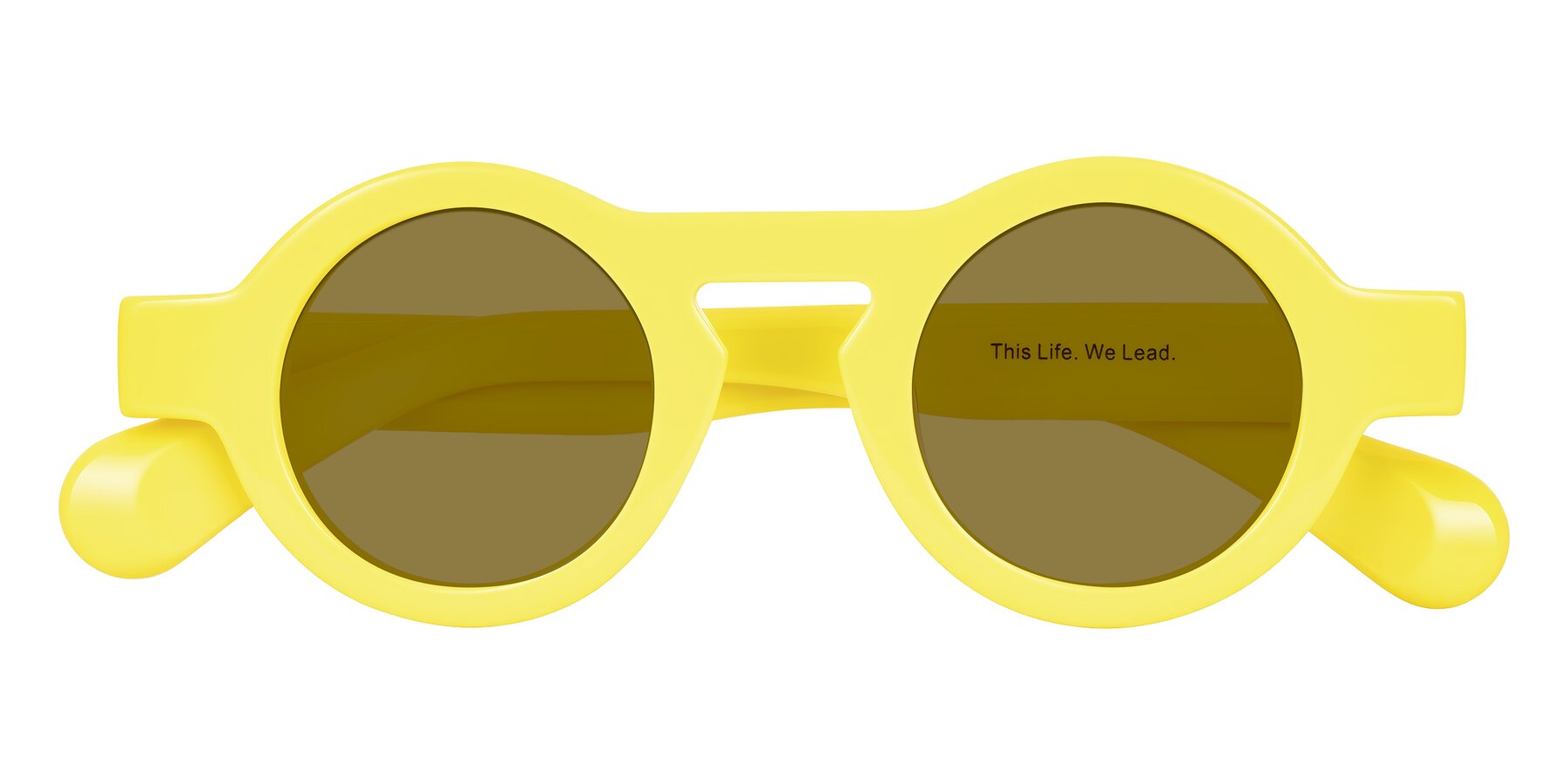 Folded Front of Oboe in Lemon Yellow with Brown Polarized Lenses