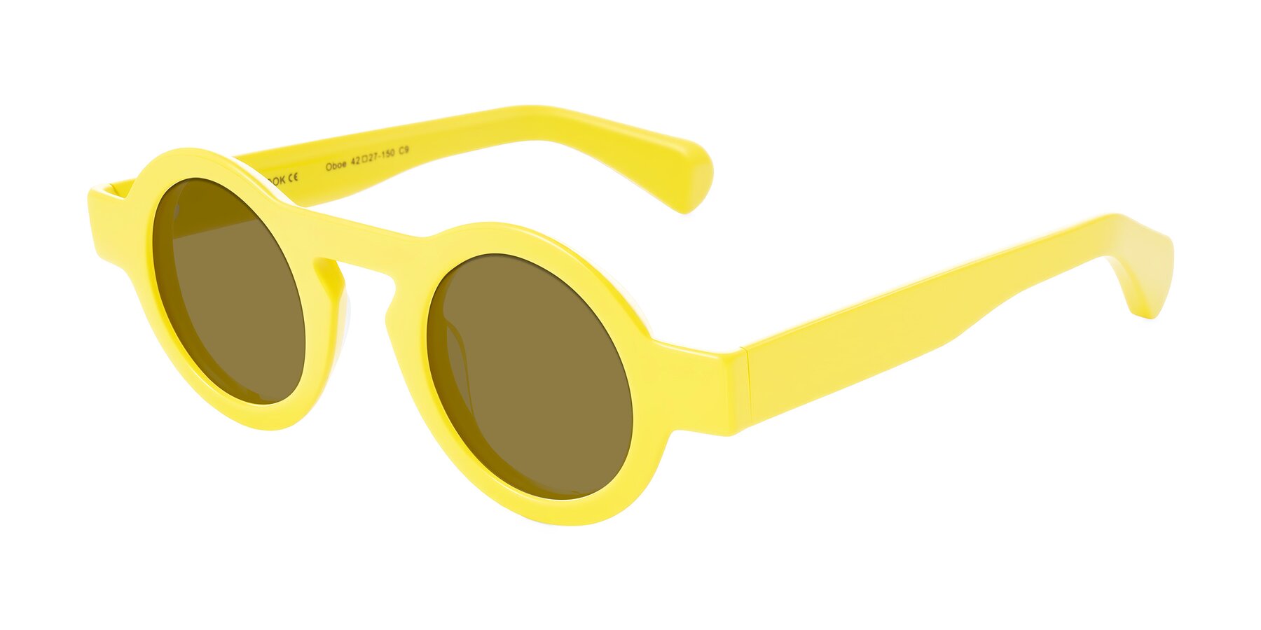 Angle of Oboe in Lemon Yellow with Brown Polarized Lenses