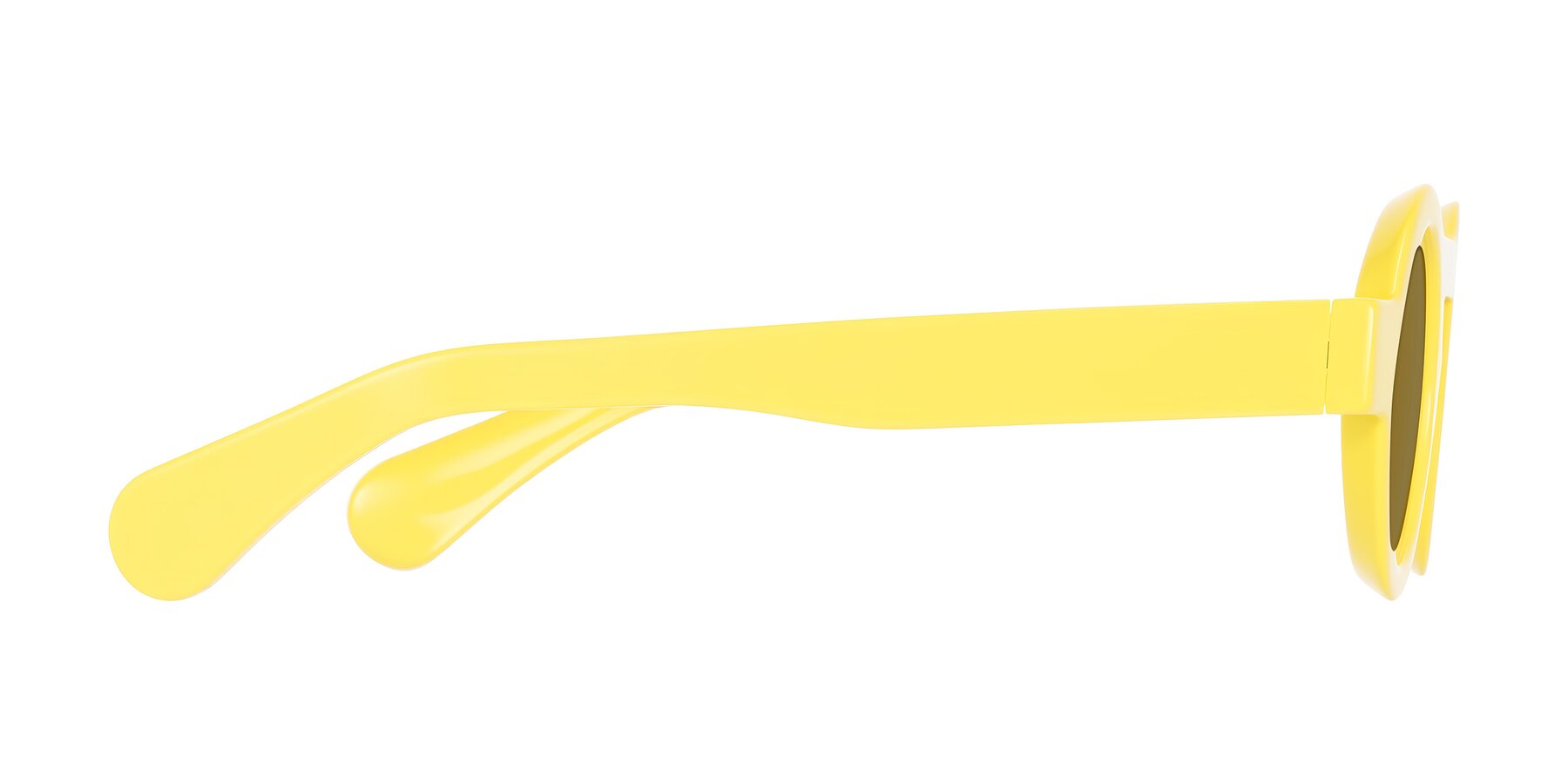 Side of Oboe in Lemon Yellow with Brown Polarized Lenses