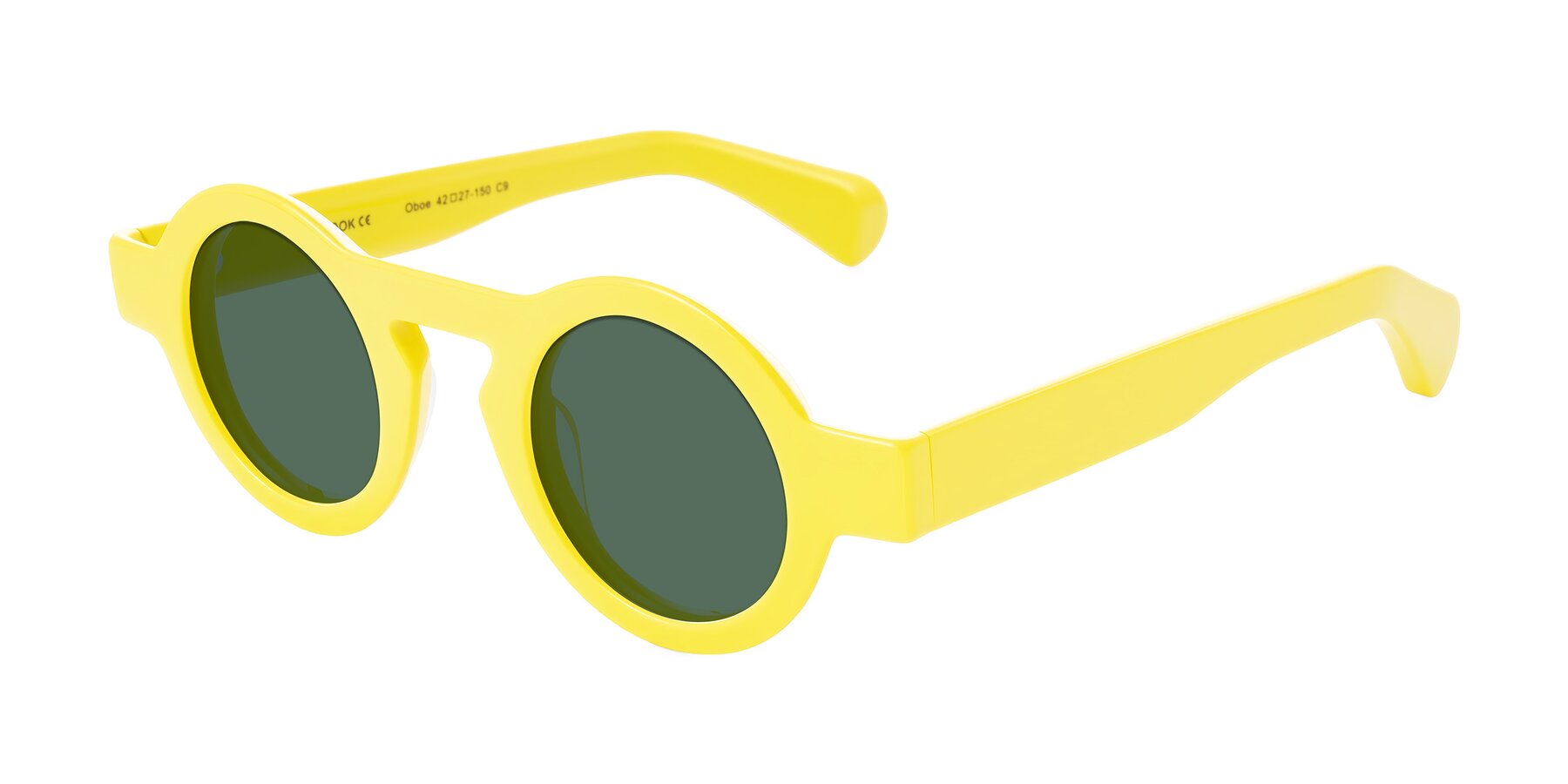 Angle of Oboe in Lemon Yellow with Green Polarized Lenses