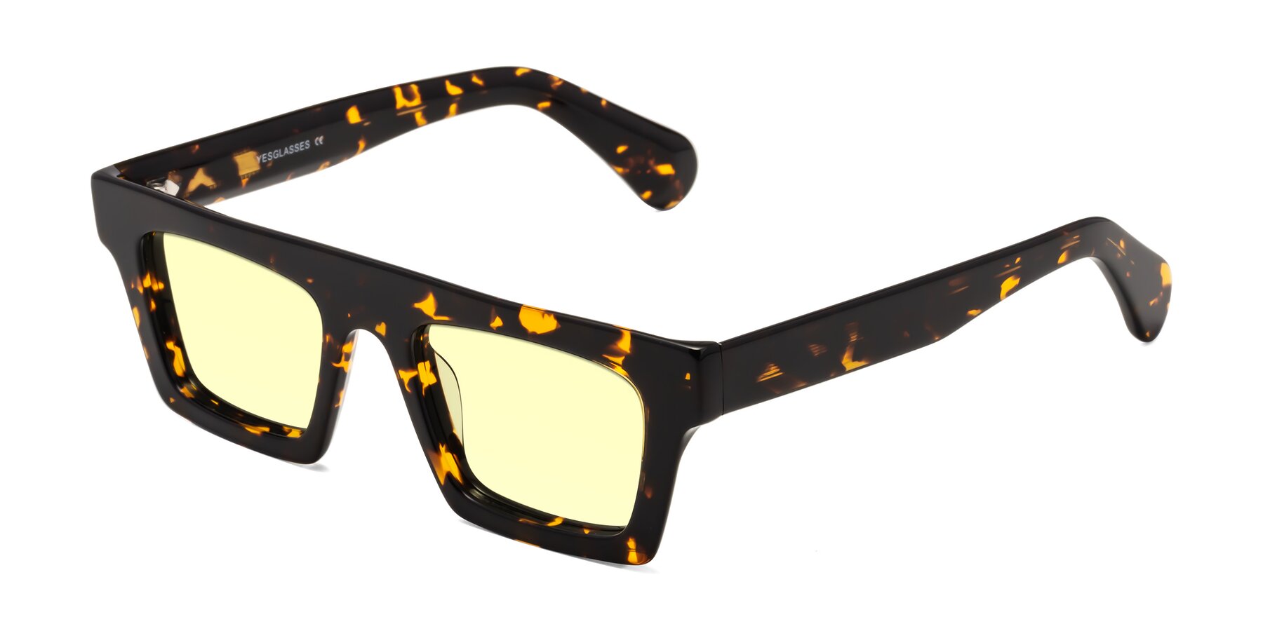Angle of Senda in Tortoise with Light Yellow Tinted Lenses