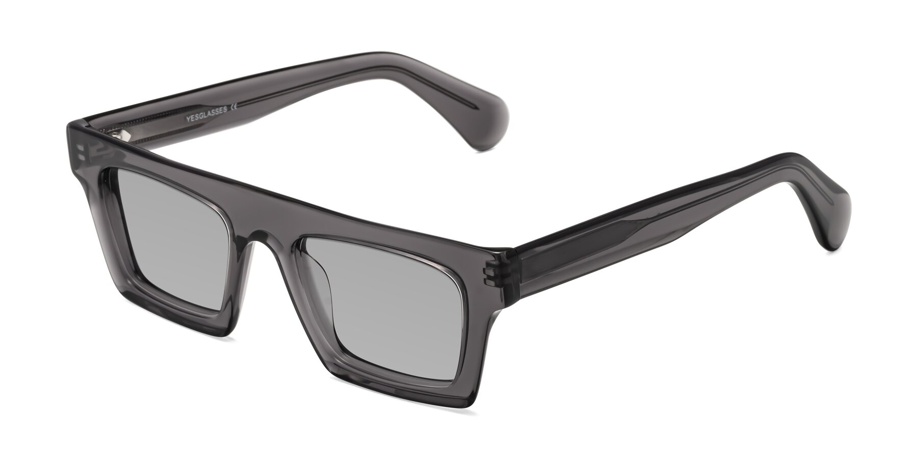 Angle of Senda in Translucent Gray with Light Gray Tinted Lenses