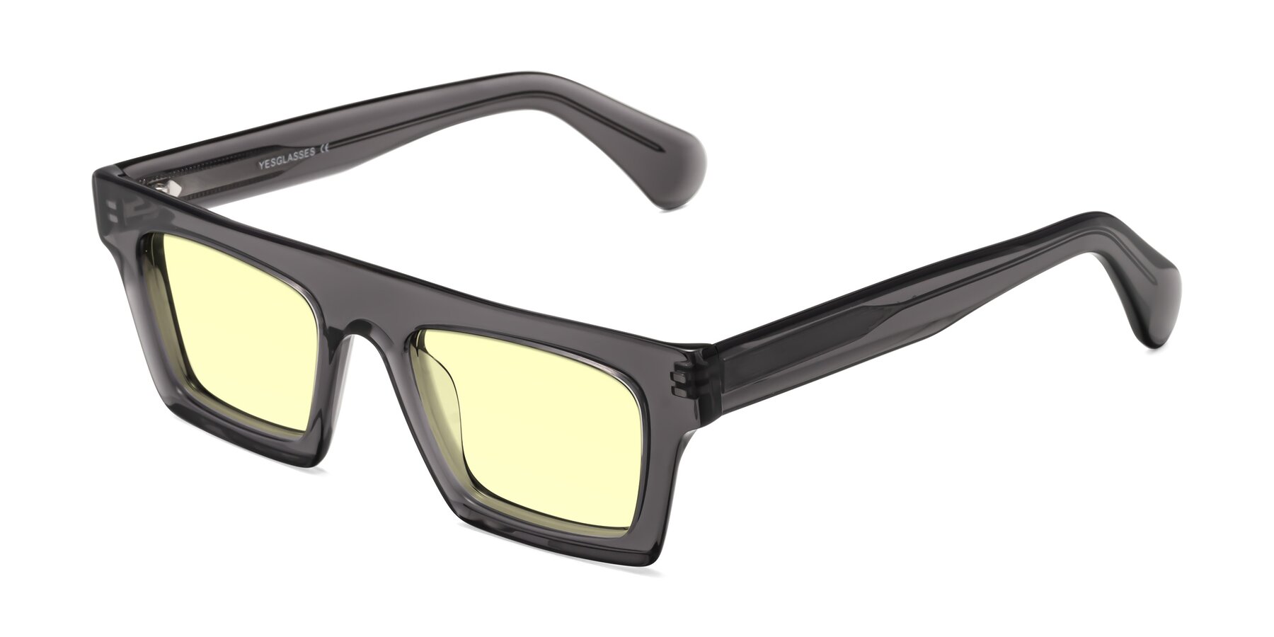 Angle of Senda in Translucent Gray with Light Yellow Tinted Lenses