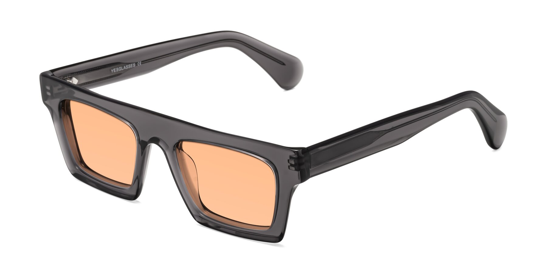 Angle of Senda in Translucent Gray with Light Orange Tinted Lenses