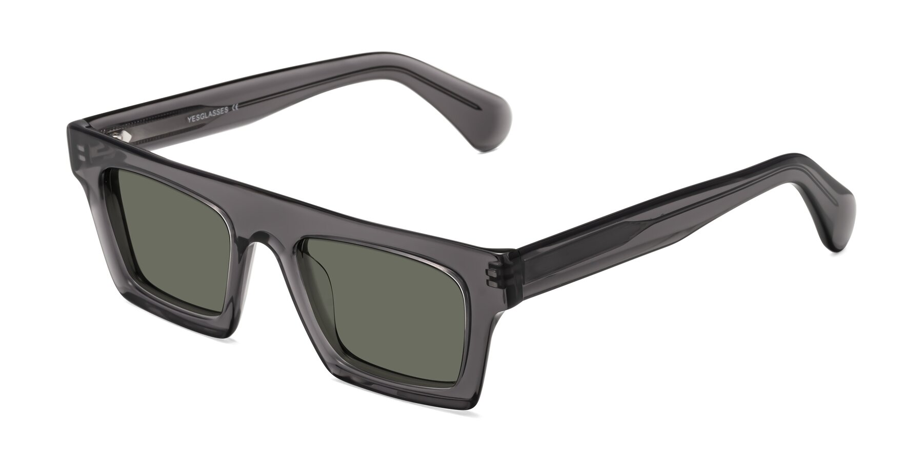 Angle of Senda in Translucent Gray with Gray Polarized Lenses