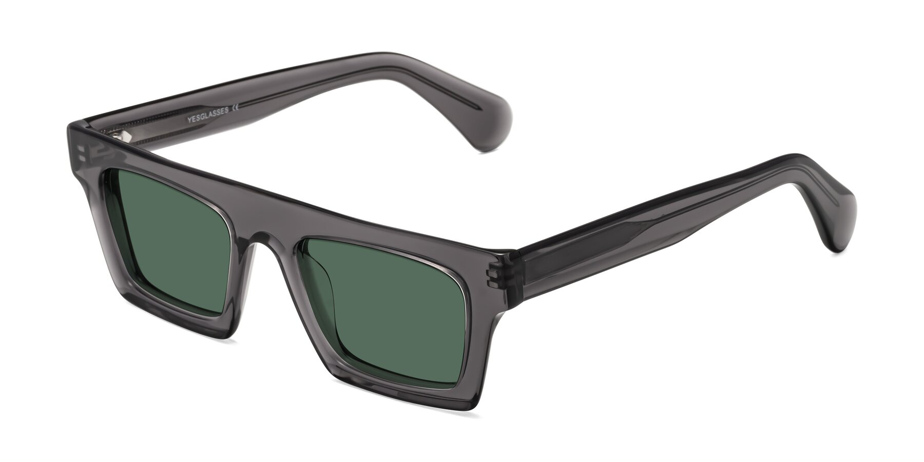 Angle of Senda in Translucent Gray with Green Polarized Lenses
