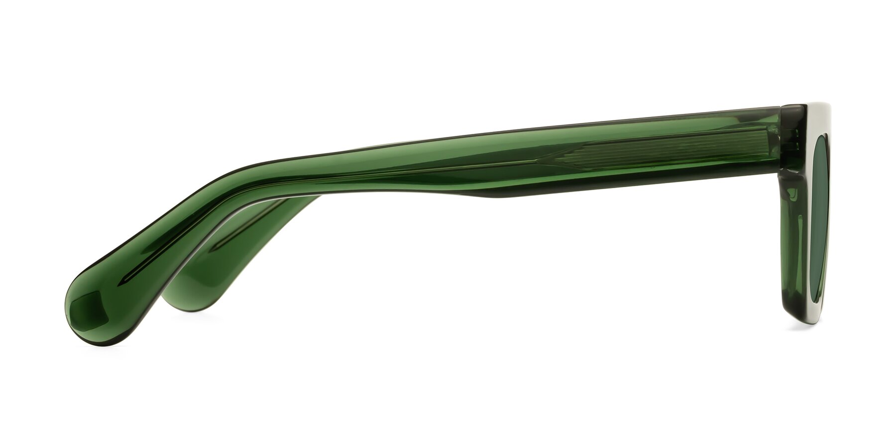 Side of Senda in Jade Green with Green Polarized Lenses